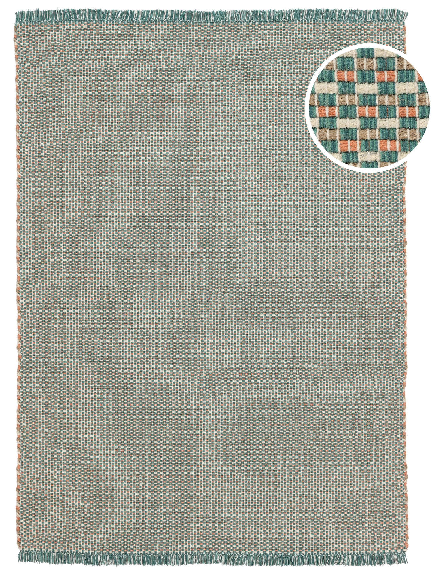 Baddha Matta - Turkos / Korallröd 160x230