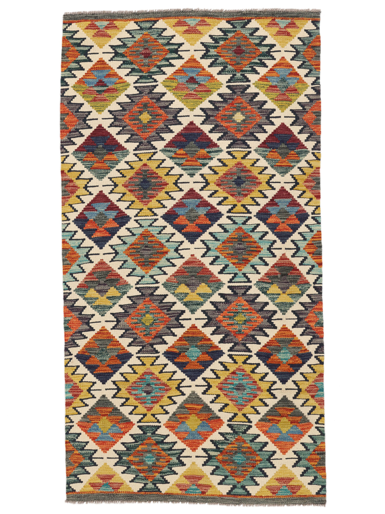 Kelim Afghan Old Stil Teppich 101×189
