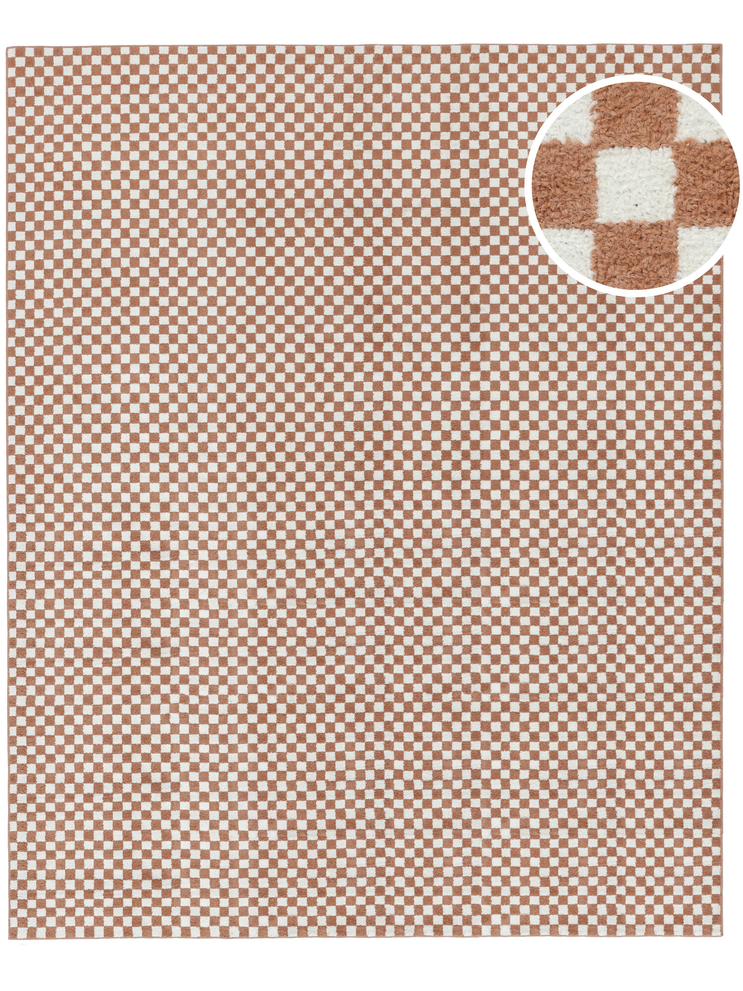 Scandina Matta - Terrakotta / Vit 300x400