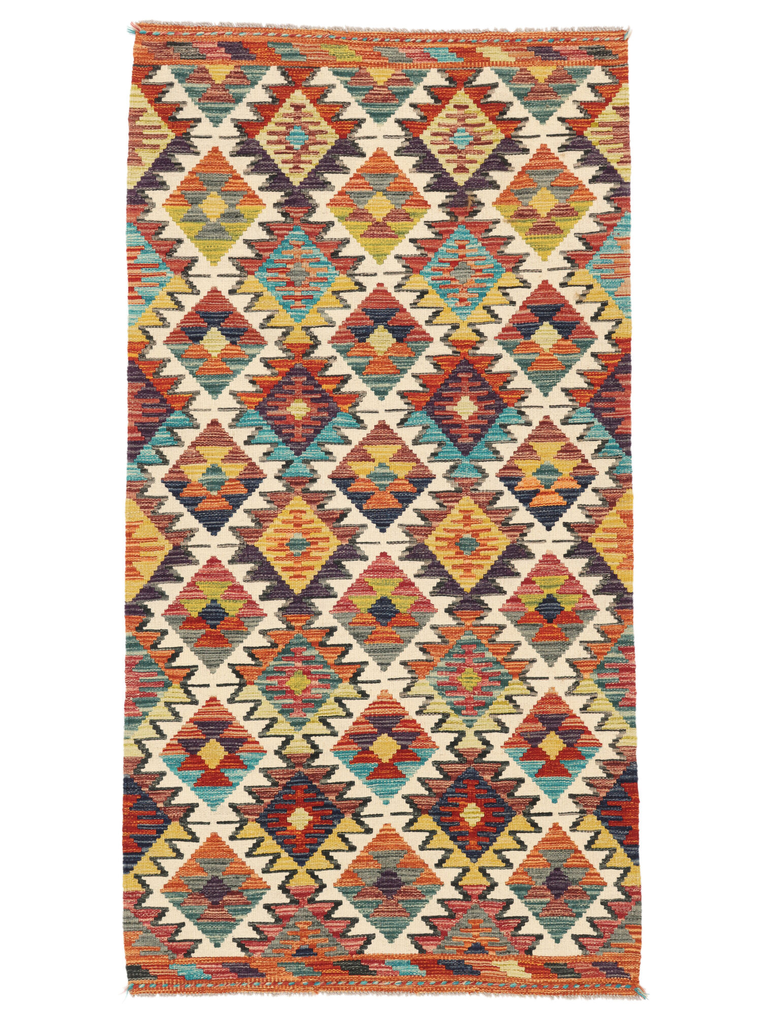 Kelim Afghan Old Stil Teppich 99×189