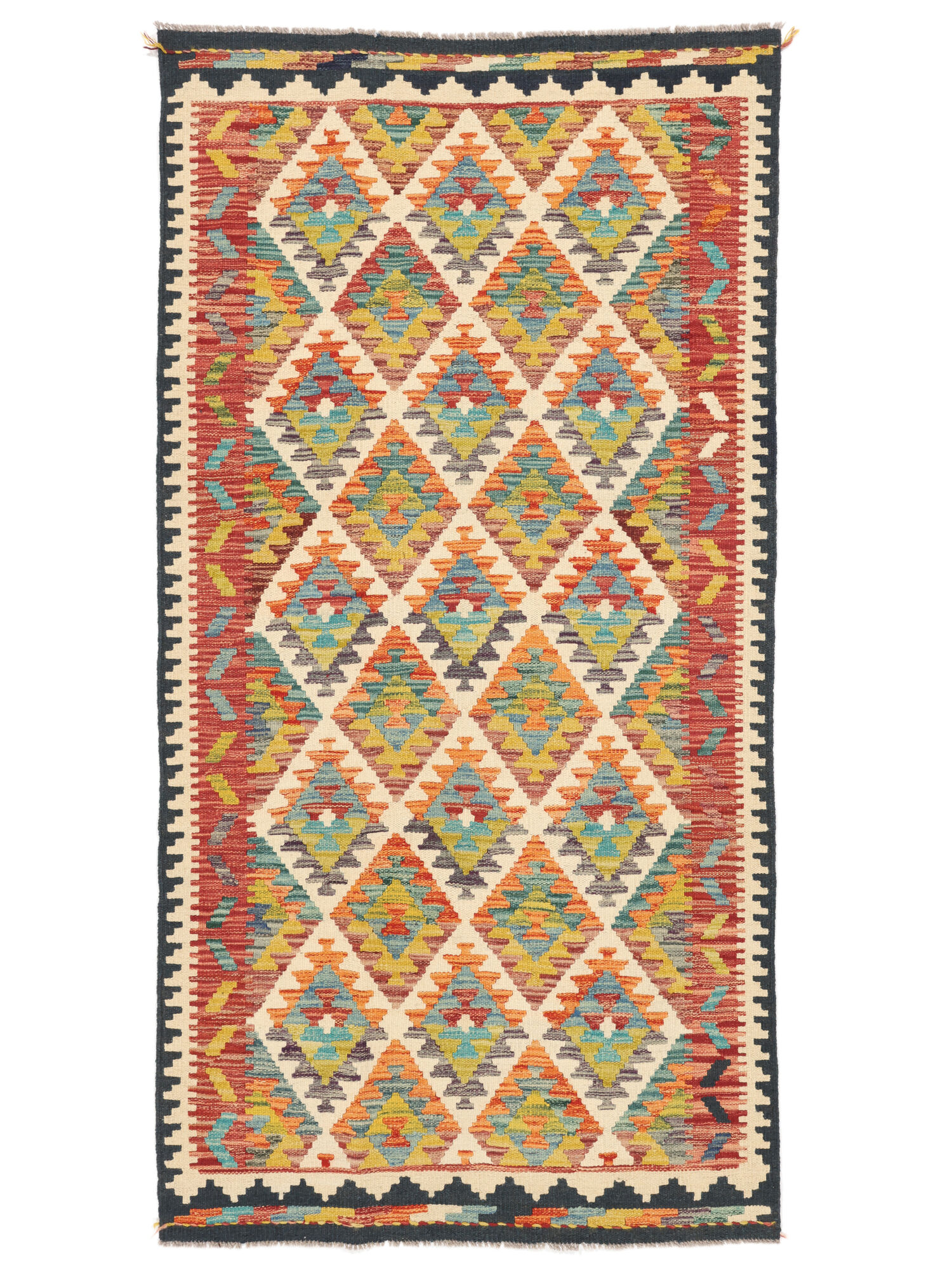Kelim Afghan Old Stil Teppich 100×196