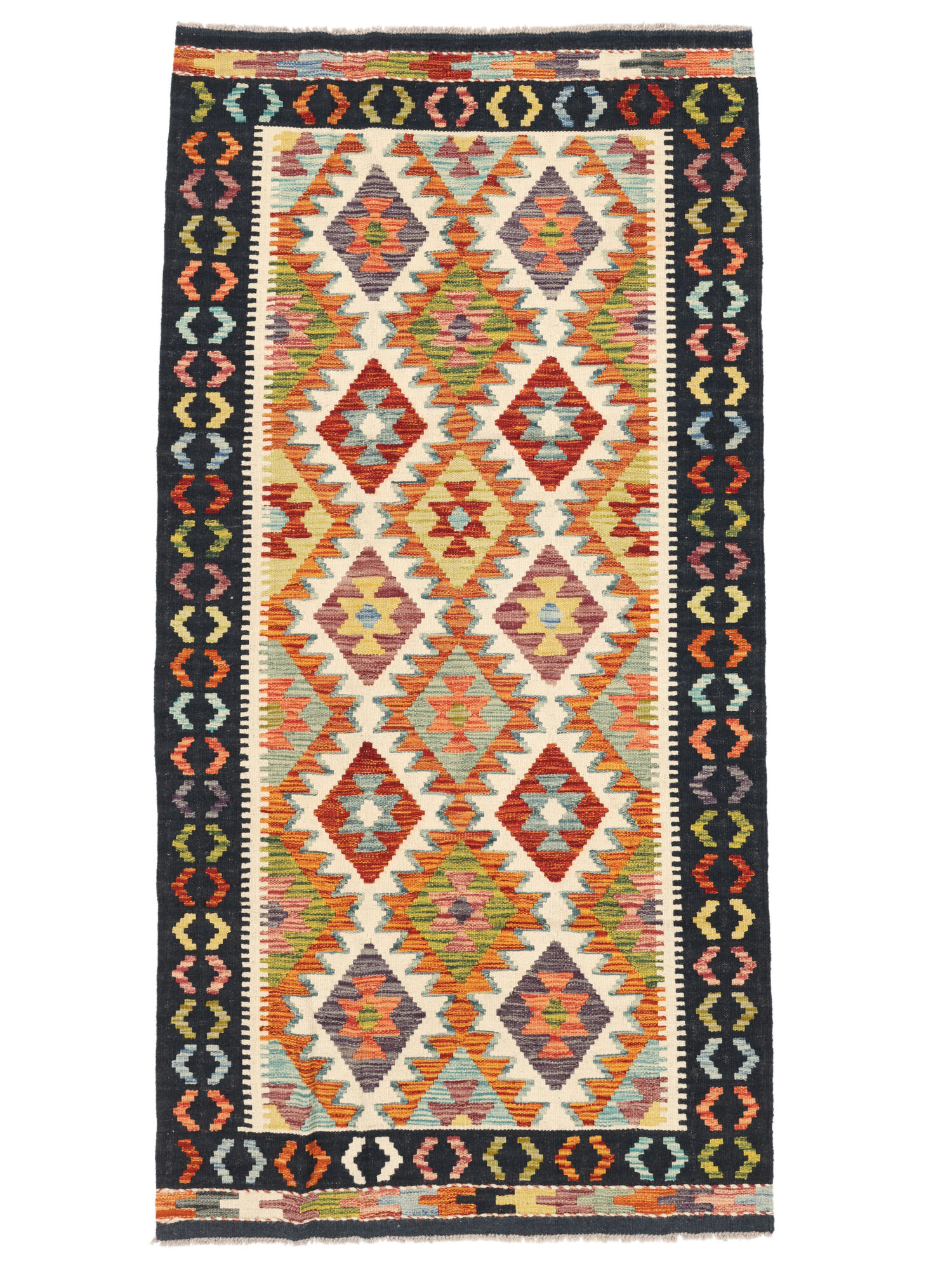 Kelim Afghan Old Stil Teppich 102×202