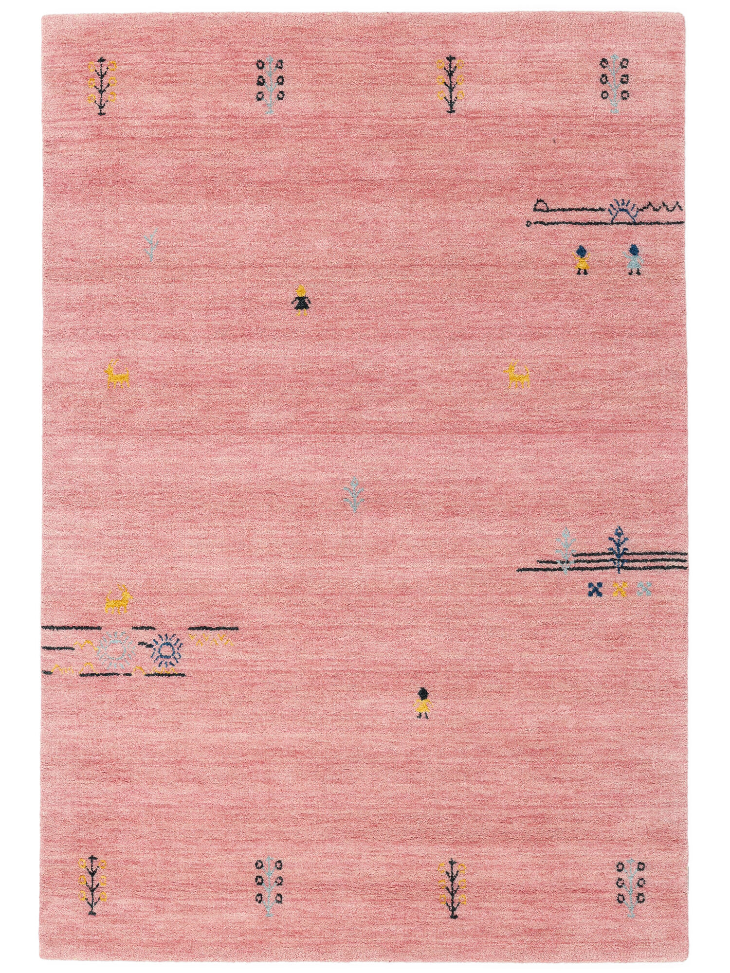 Gabbeh Landscape Matta - Ljusrosa 160x230
