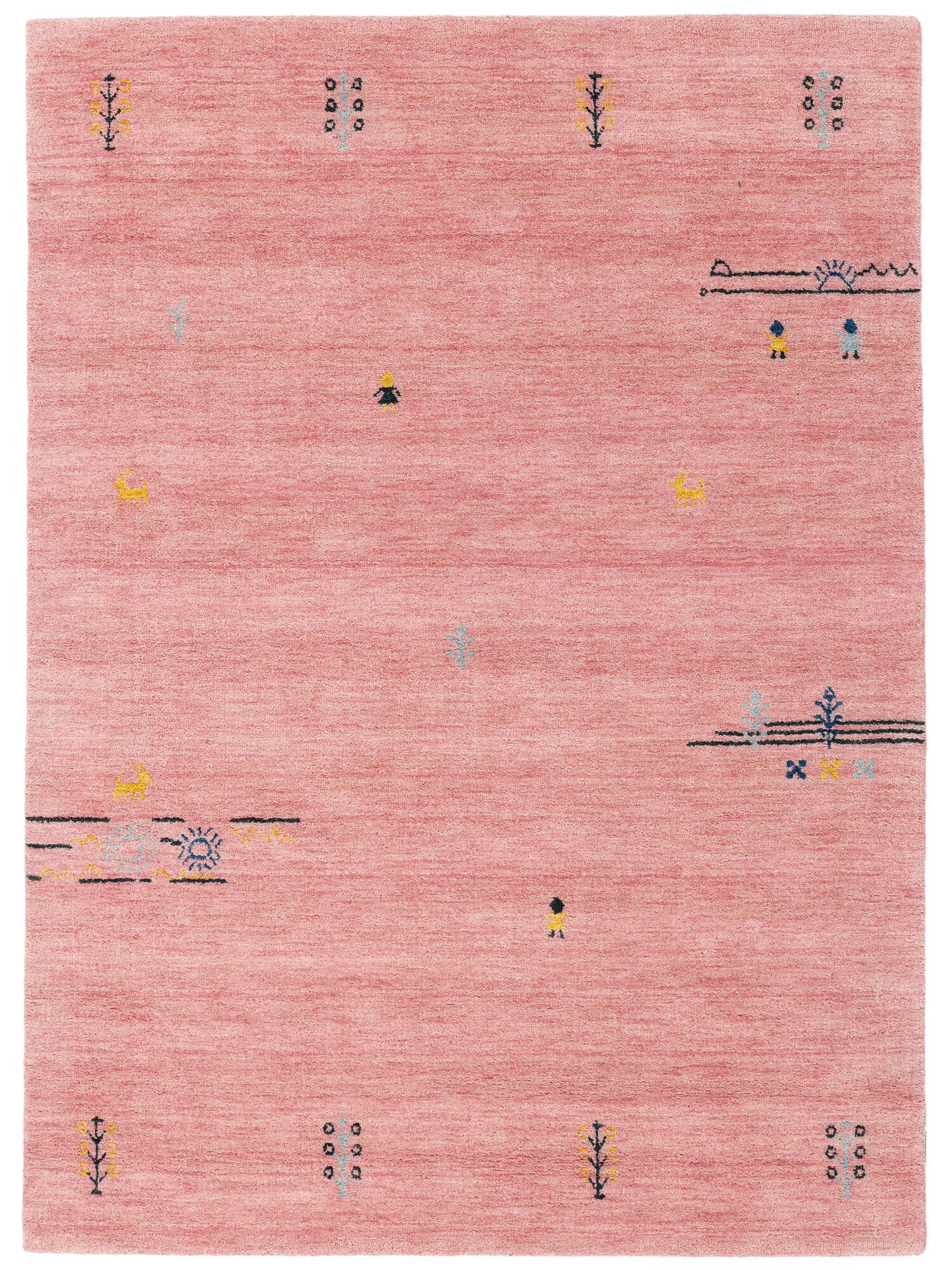 Gabbeh Landscape Matta - Ljusrosa 200x300