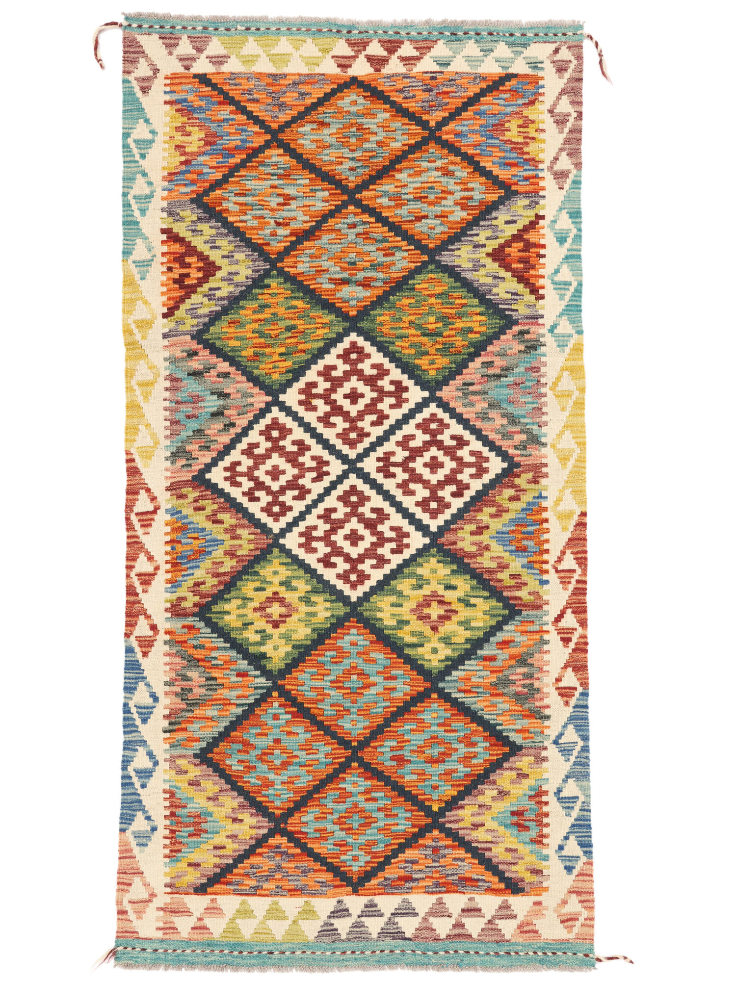 Kelim Afghan Old Stil Teppich 96×197