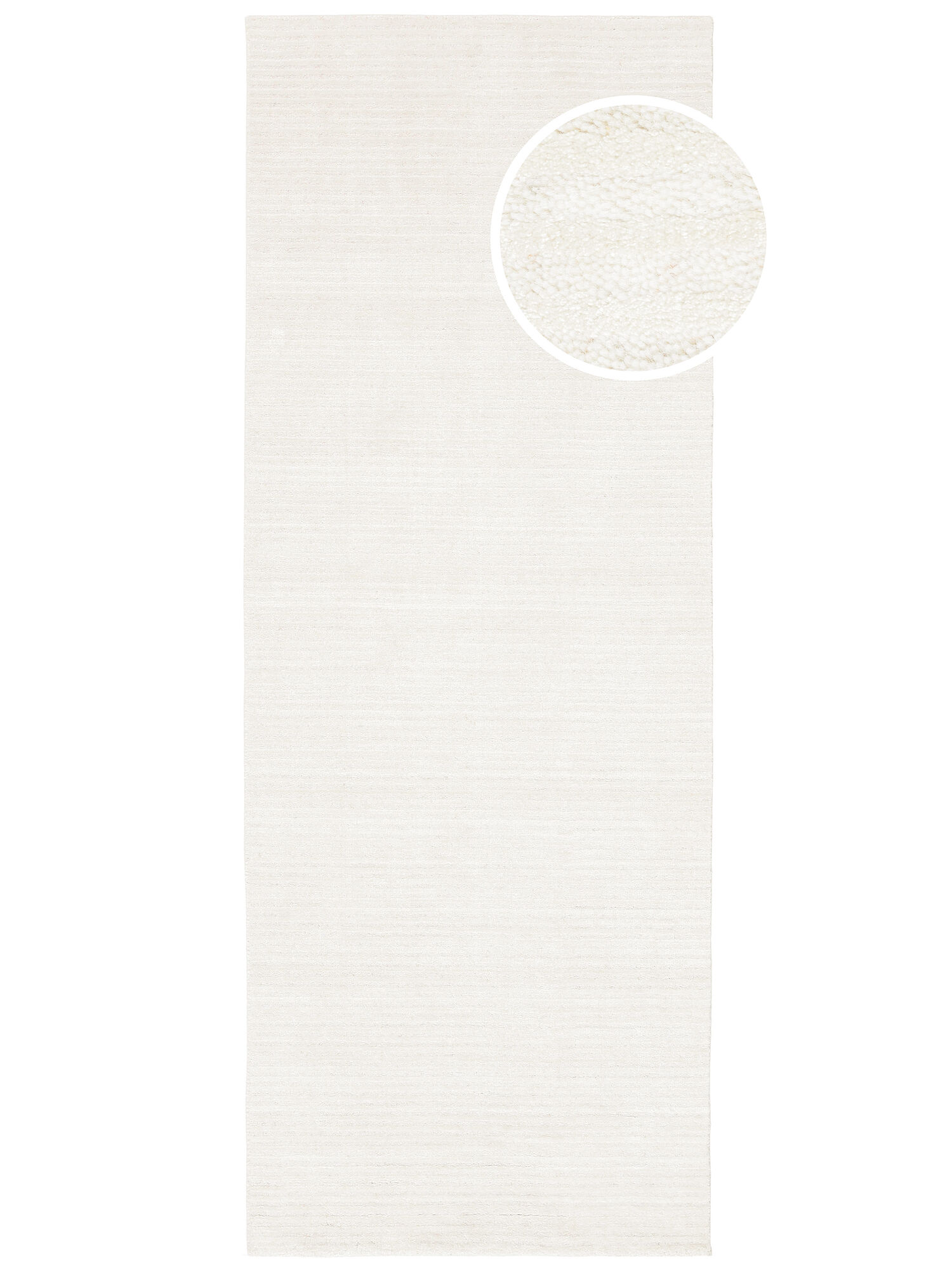 Fine Stripe Matta - Vit 80x250