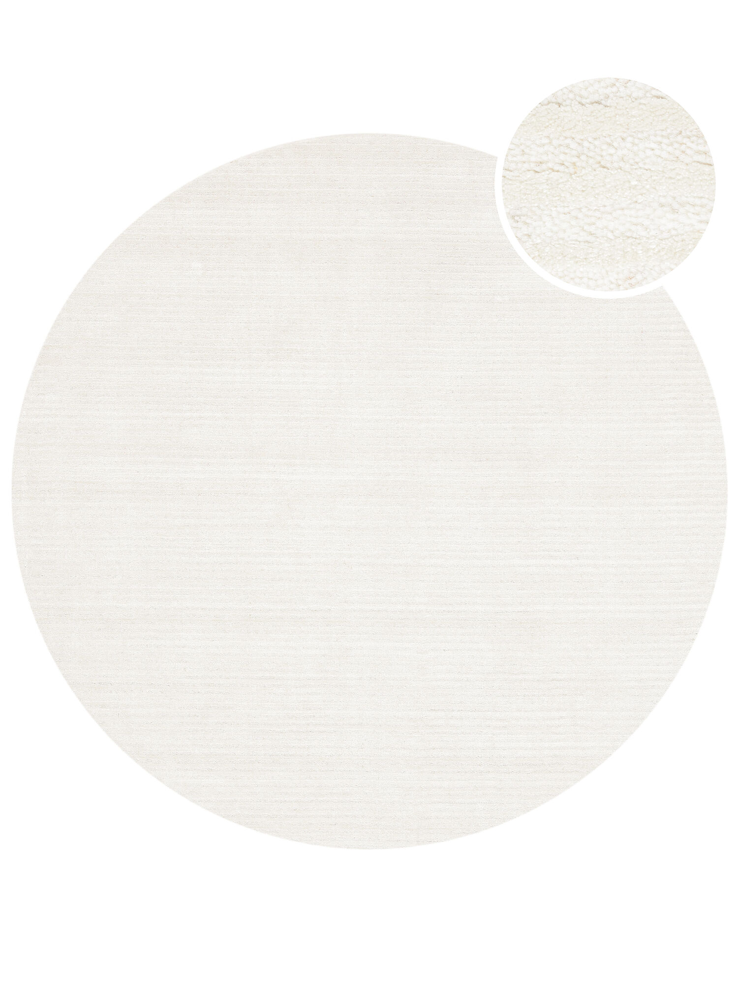 Fine Stripe Matta - Vit Ø 200