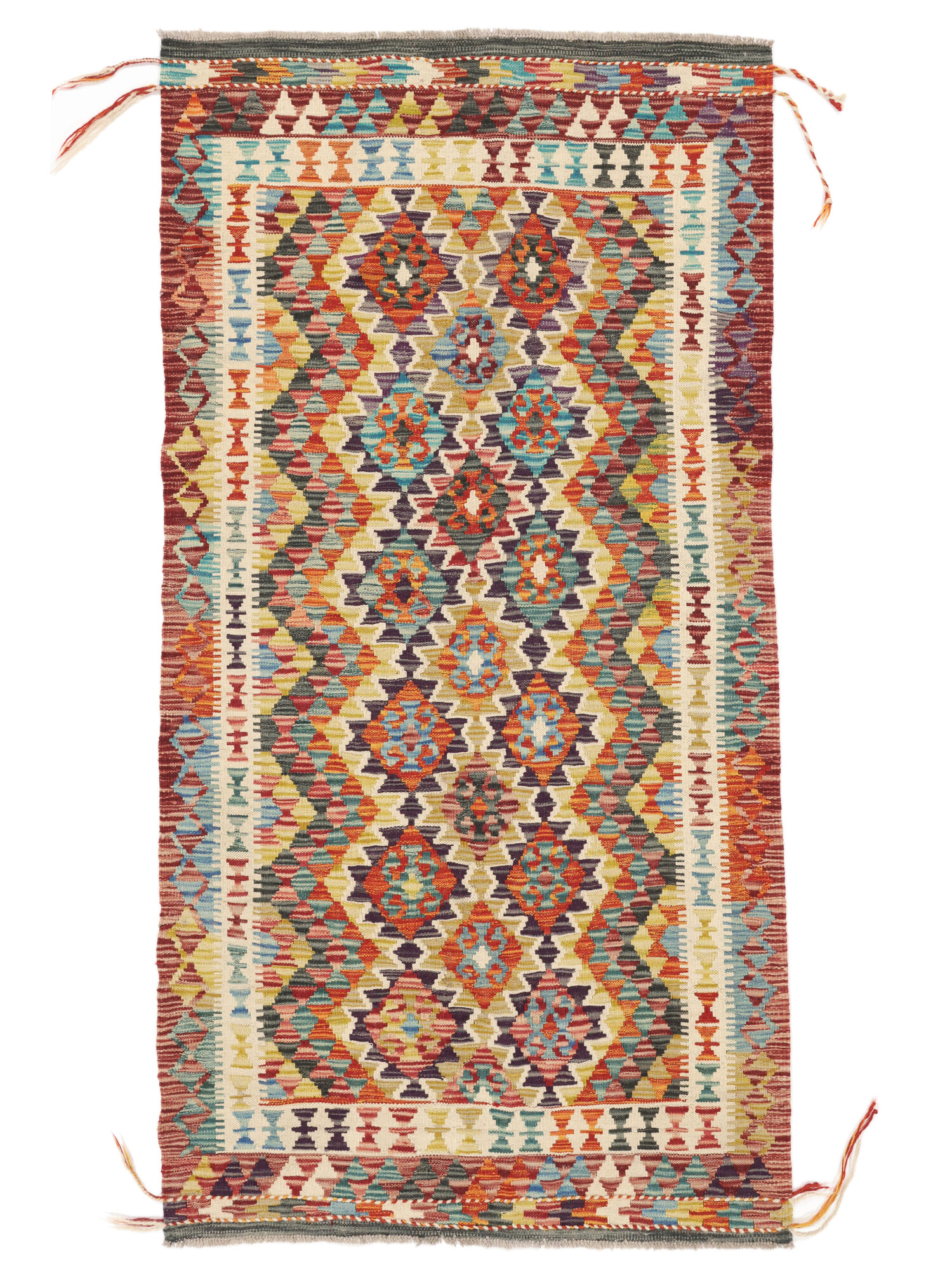 Kelim Afghan Old Stil Teppich 101×195