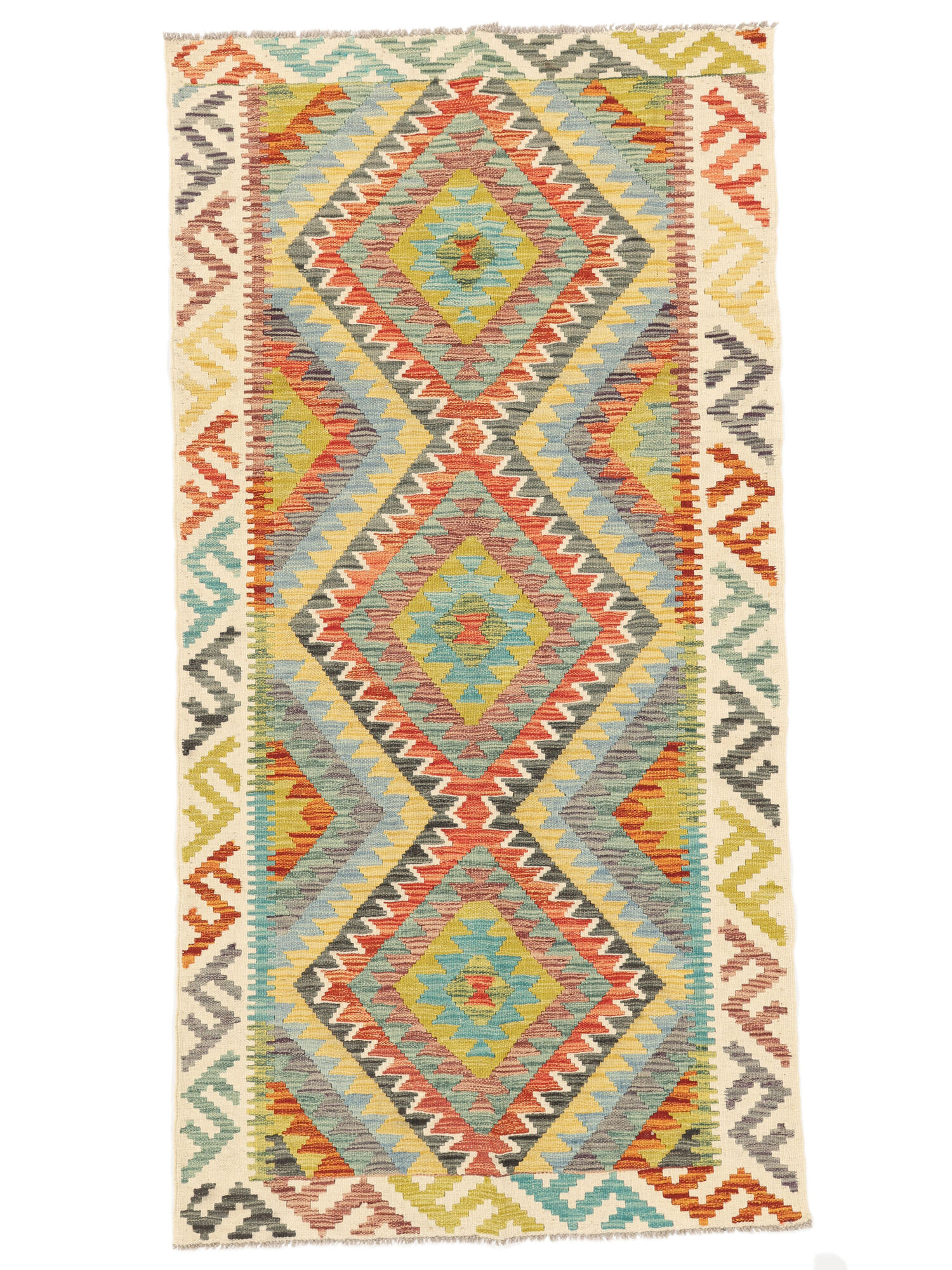 Kelim Afghan Old Stil Teppich 98×192