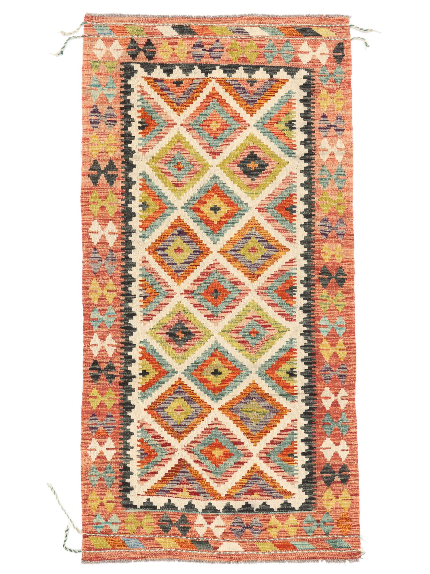 Kelim Afghan Old Stil Teppich 97×194