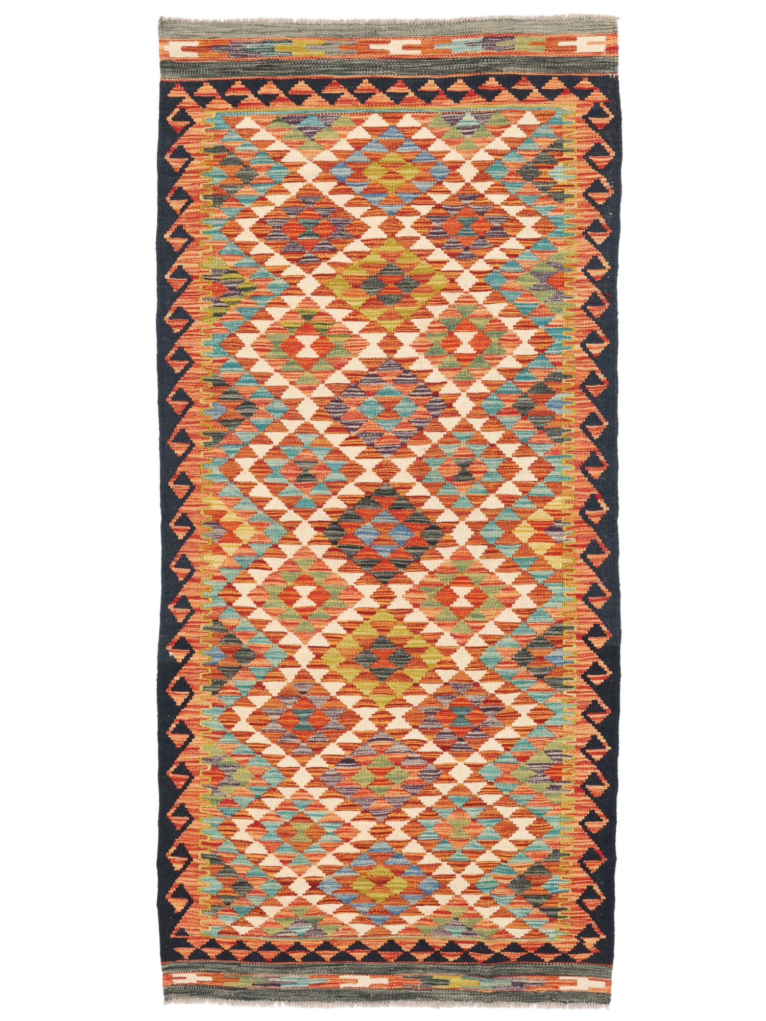 Kelim Afghan Old Stil Teppich 99×211