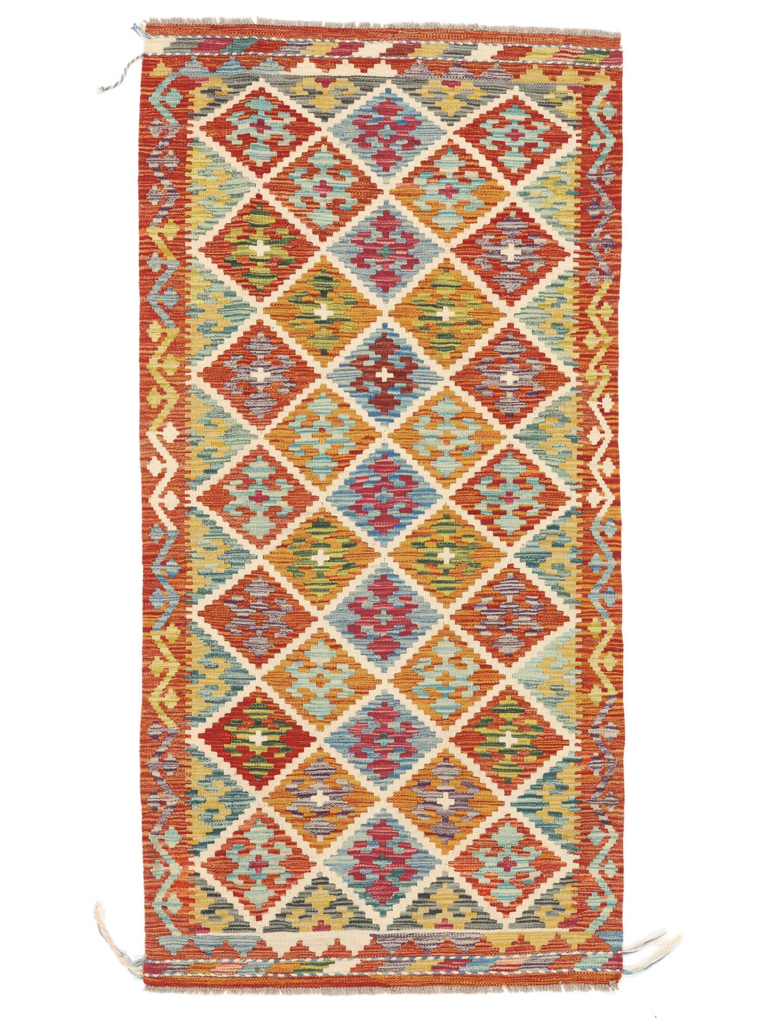Kelim Afghan Old Stil Teppich 100×199