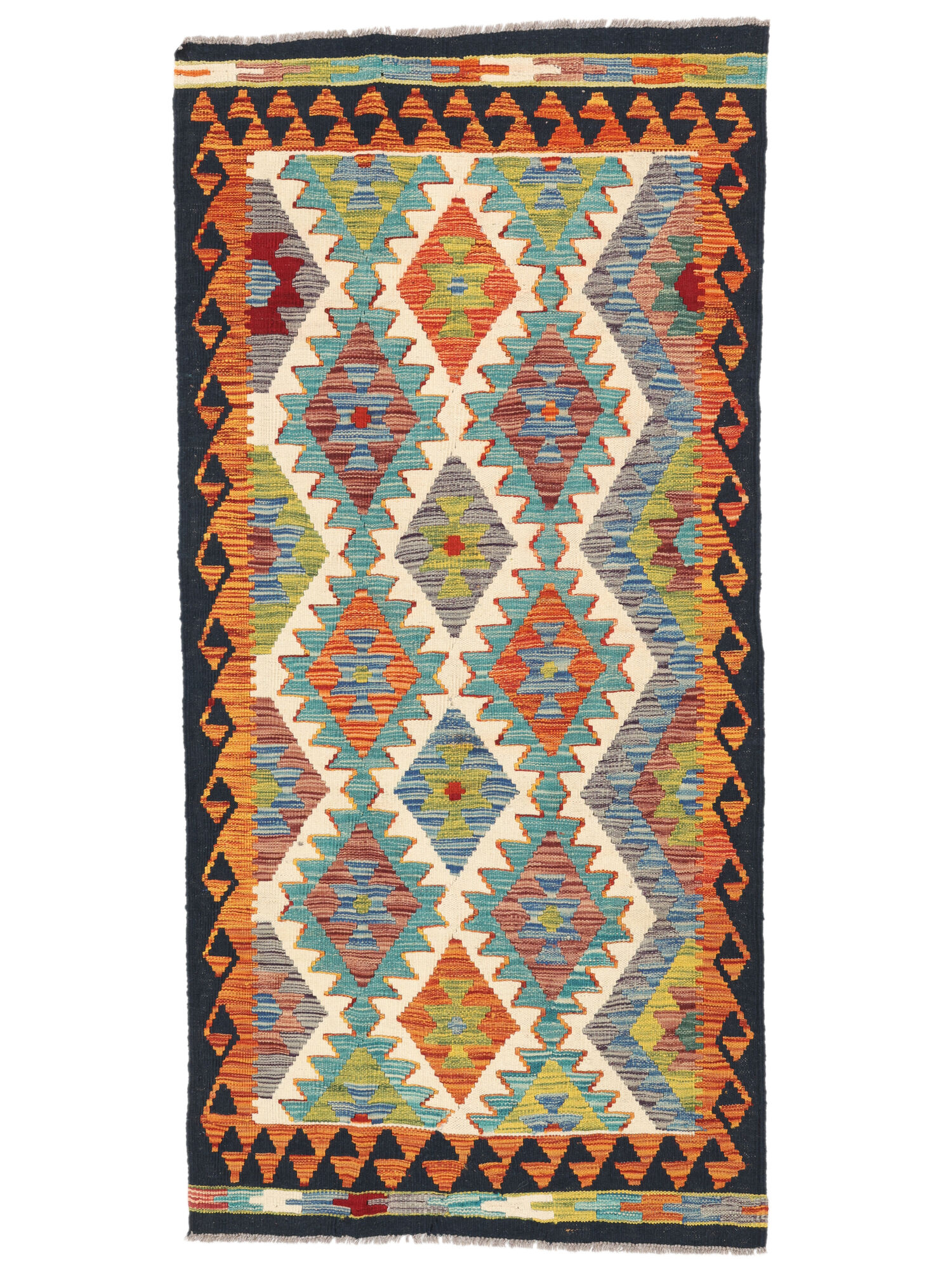 Kelim Afghan Old Stil Teppich 96×199