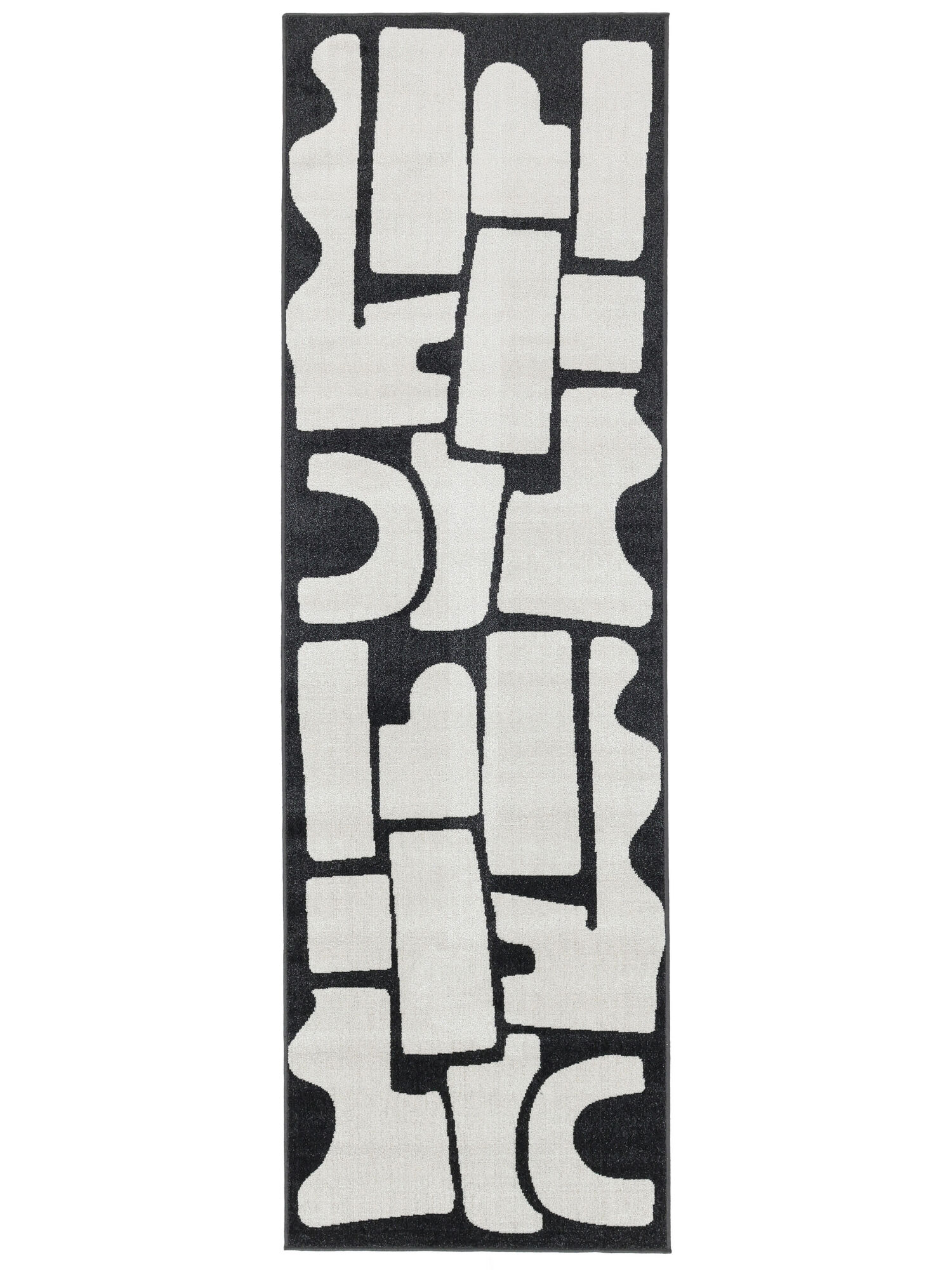 Contour Matta - Off white / Svart 80x250