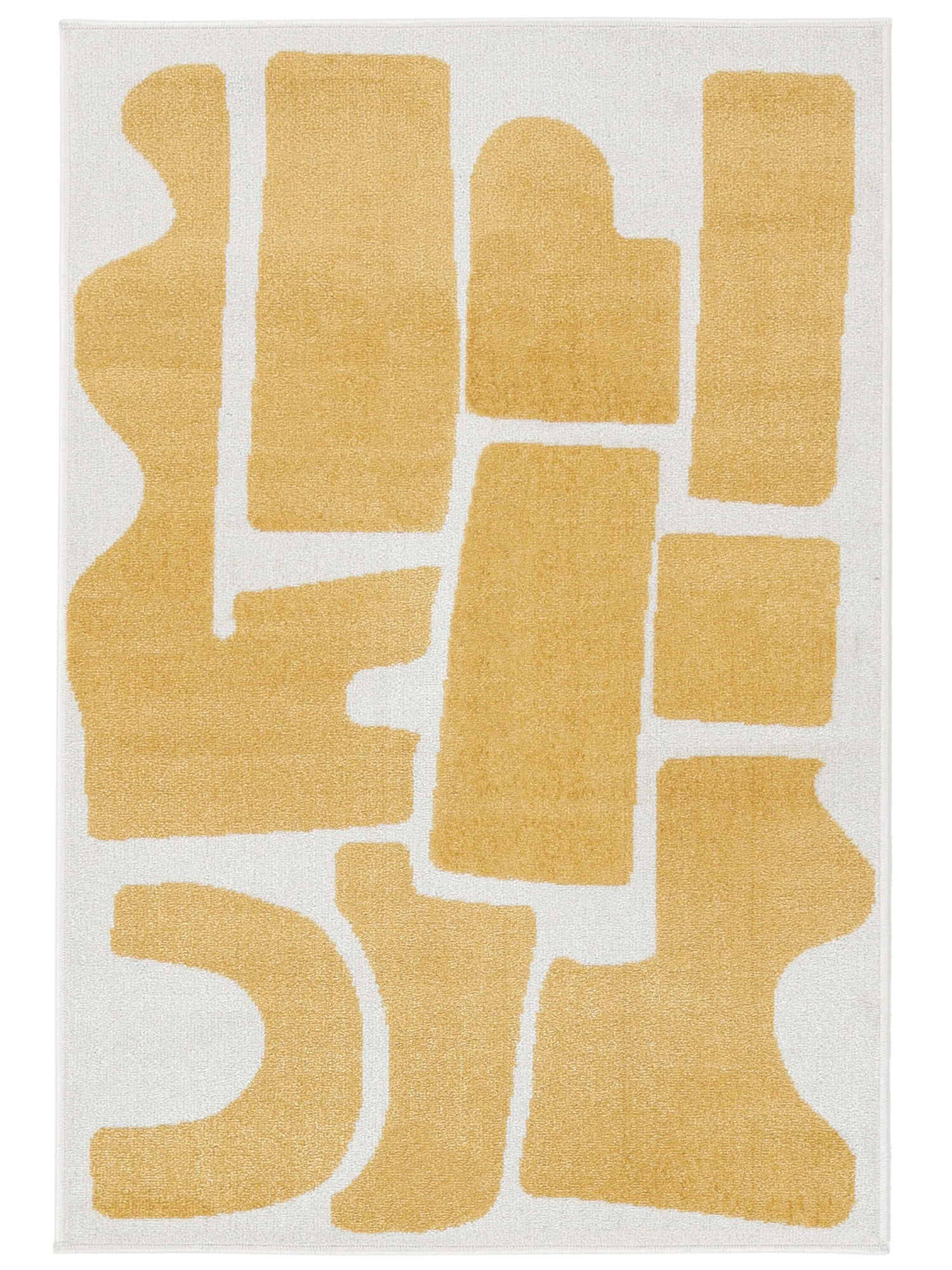 Contour Matta - Gul / Off white 200x300