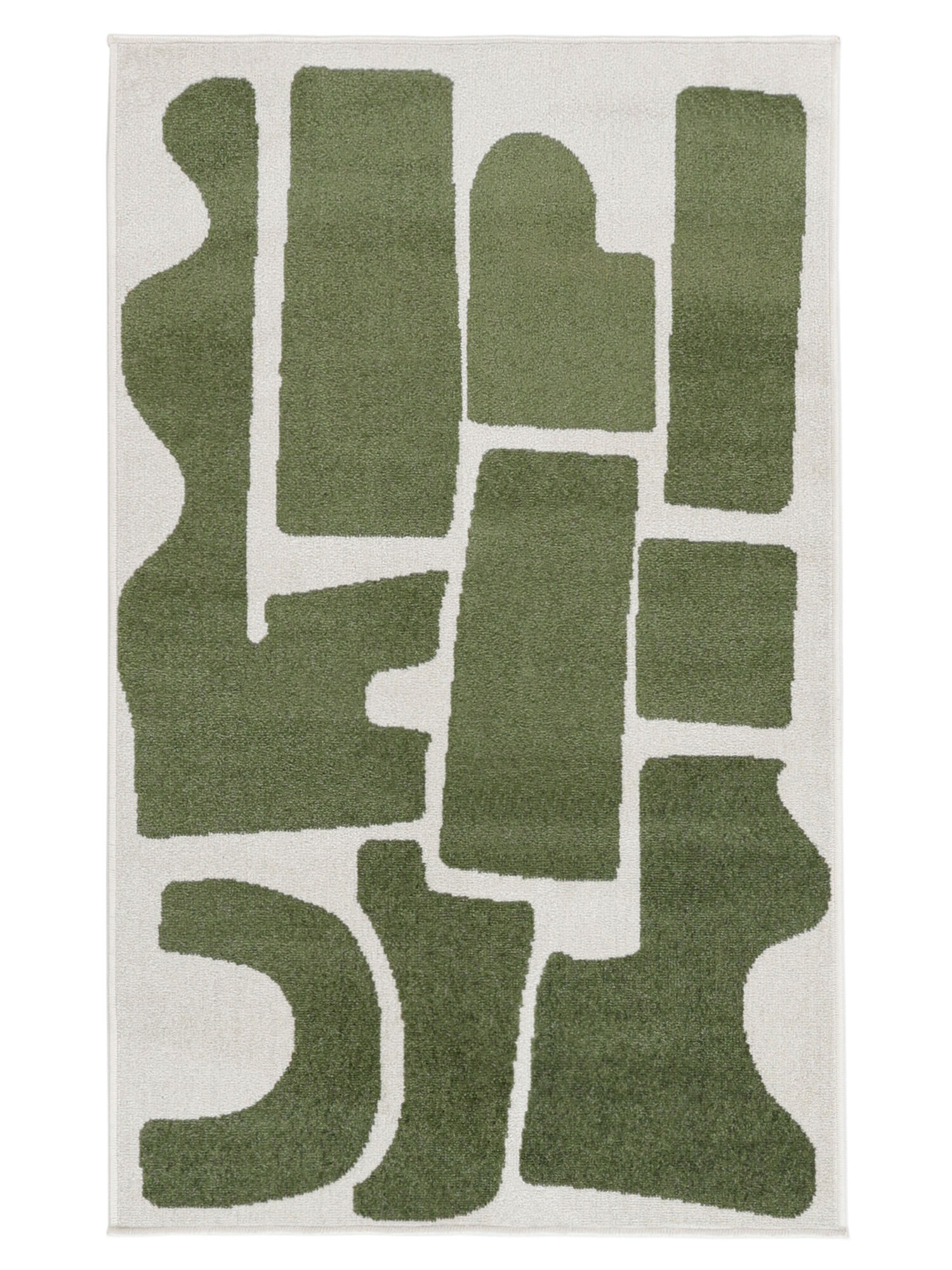 Contour Matta - Grön / Off white 200x300