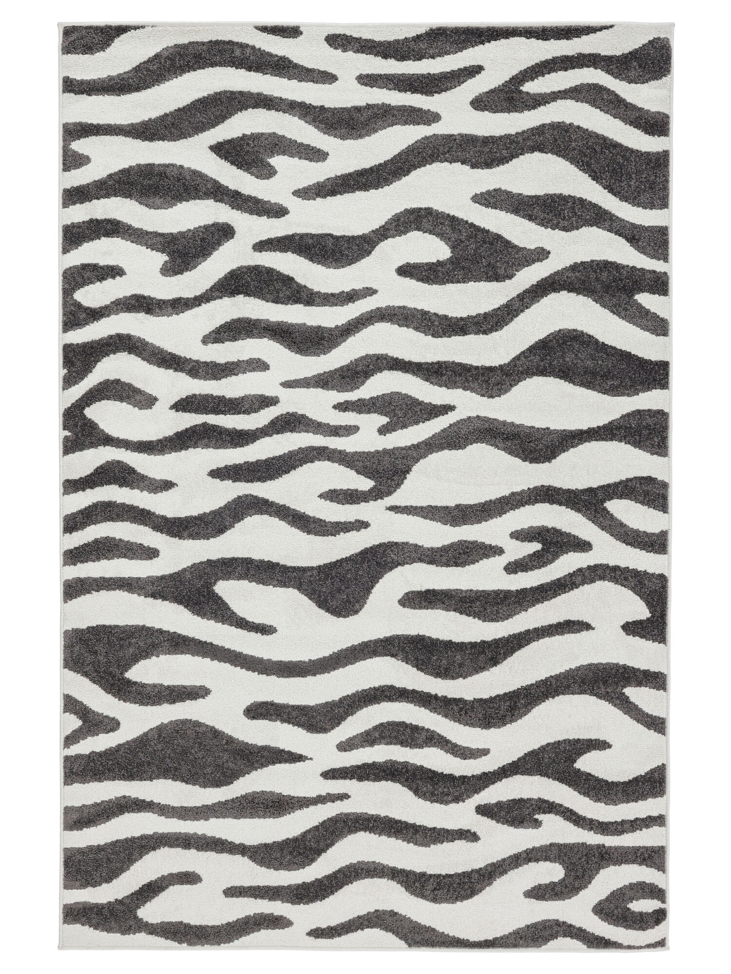 Woodcut Matta - Grå / Vit 100x160