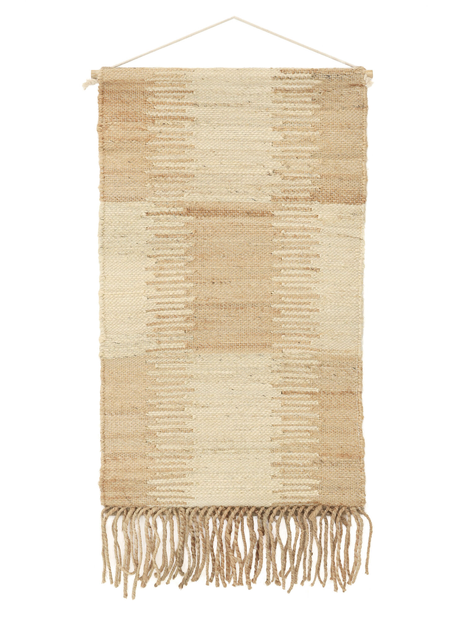 Ikat Chess Väggdekoration - Beige / Naturvit 50x100