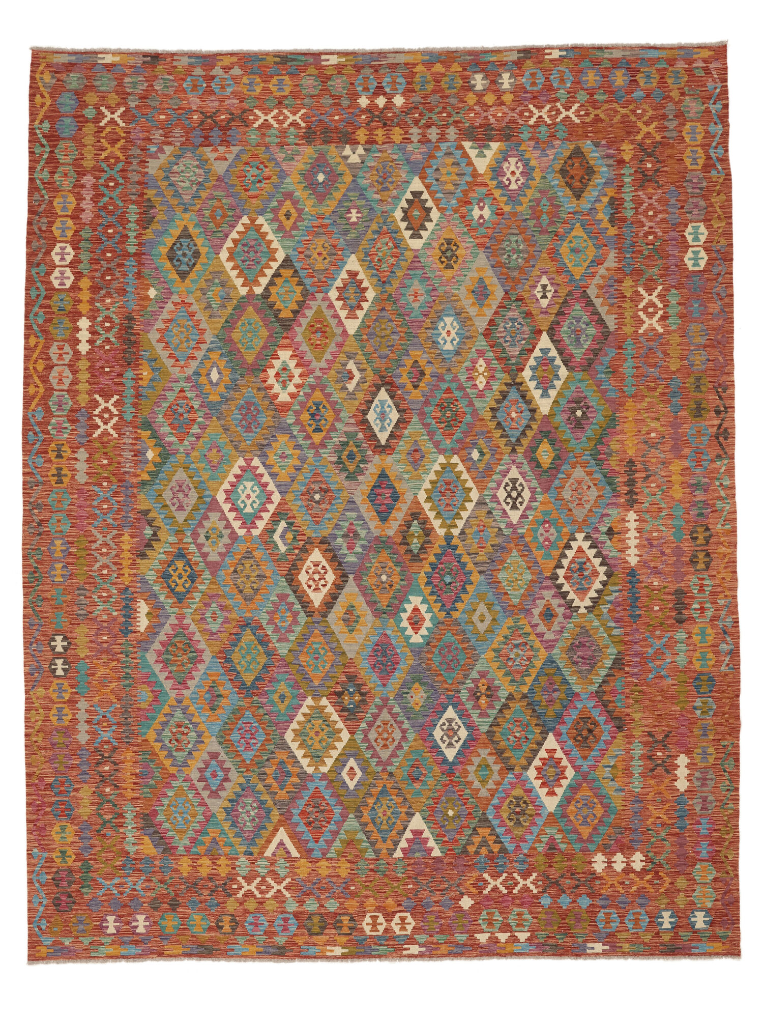 Kelim Afghan Old Stil Teppich 313×398