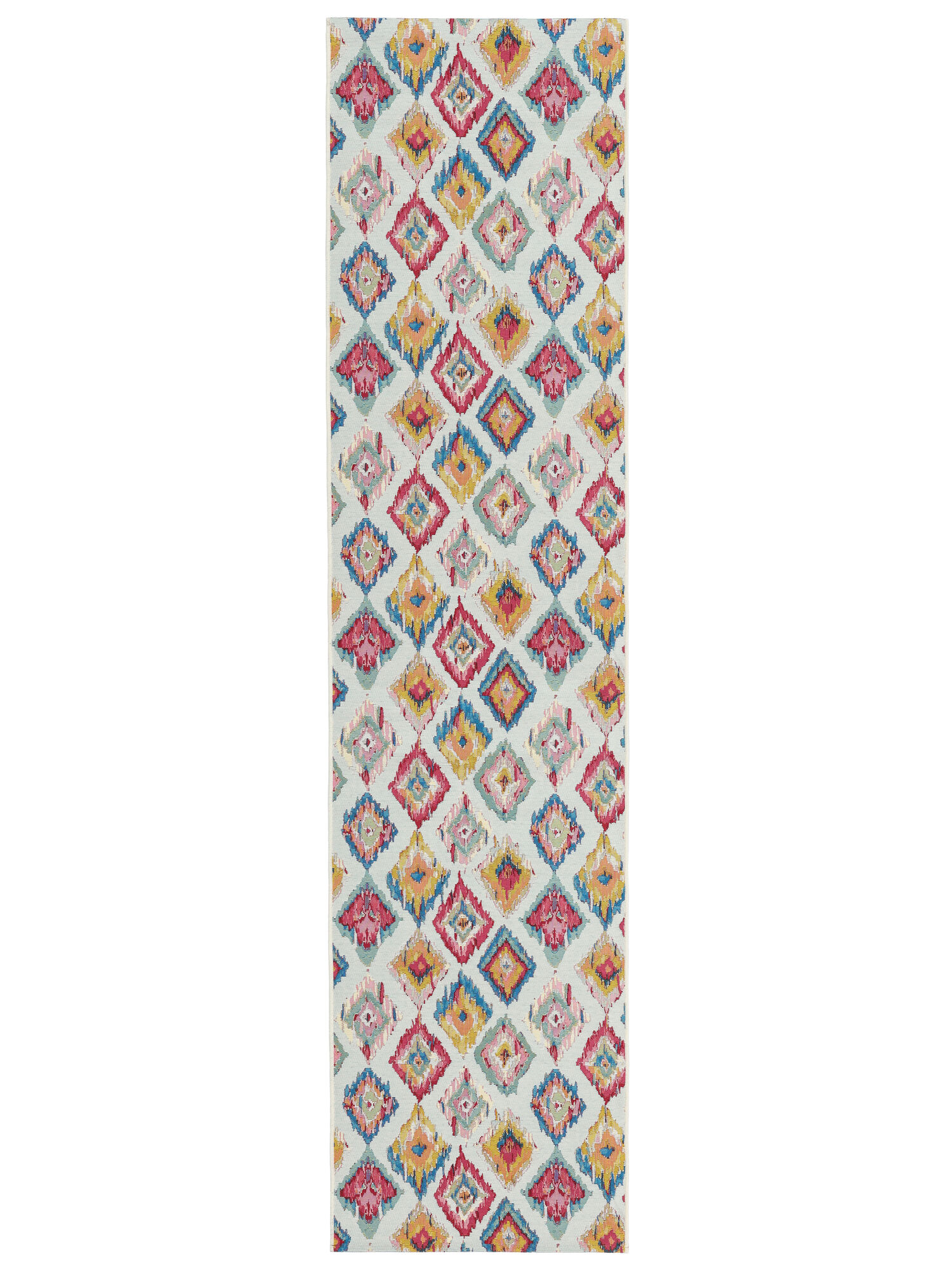 Kirra Ikat Matta - Ljusbl&aring; / Flerf&auml;rgad 80x300