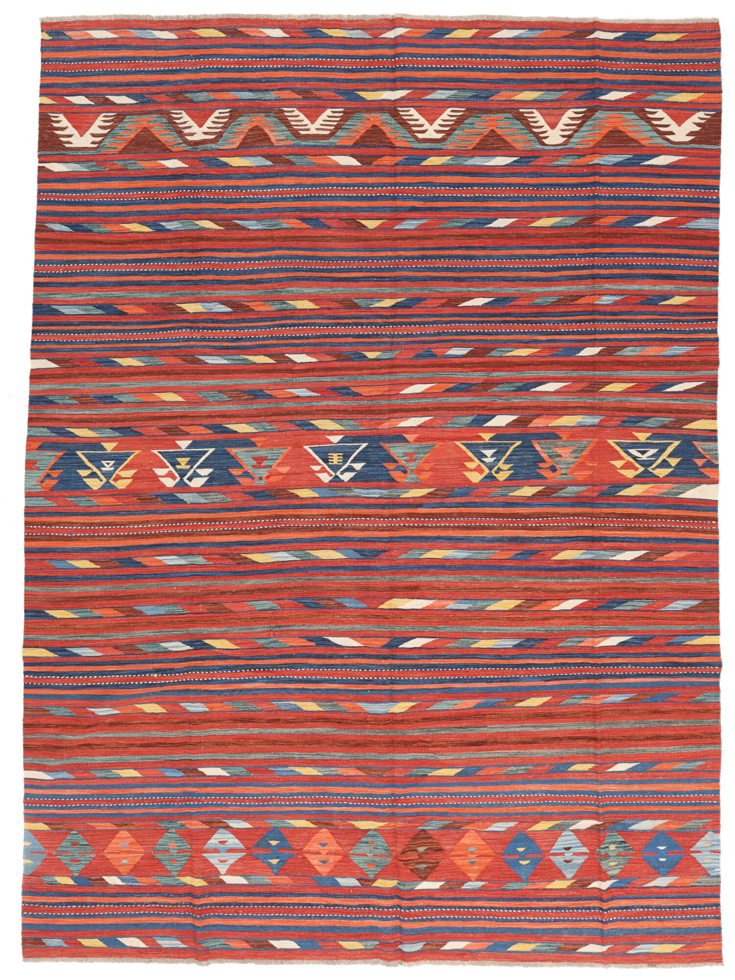 Kelim Afghan Old Stil Teppich 266×362
