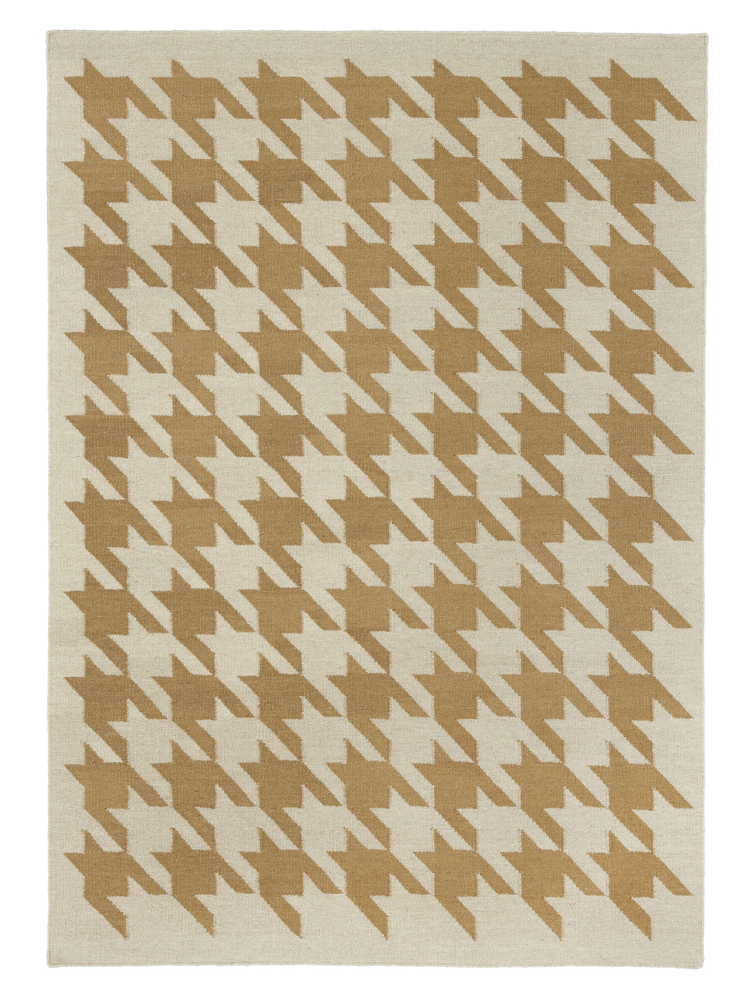 Houndstooth Matta - Beige / Brun 200x300