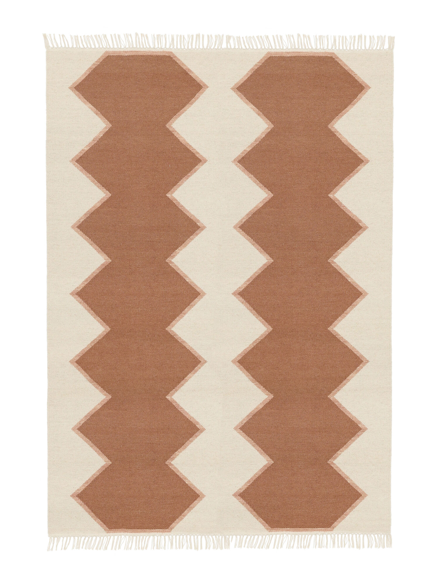 Dakota Matta - Naturvit / Roströd 160x230
