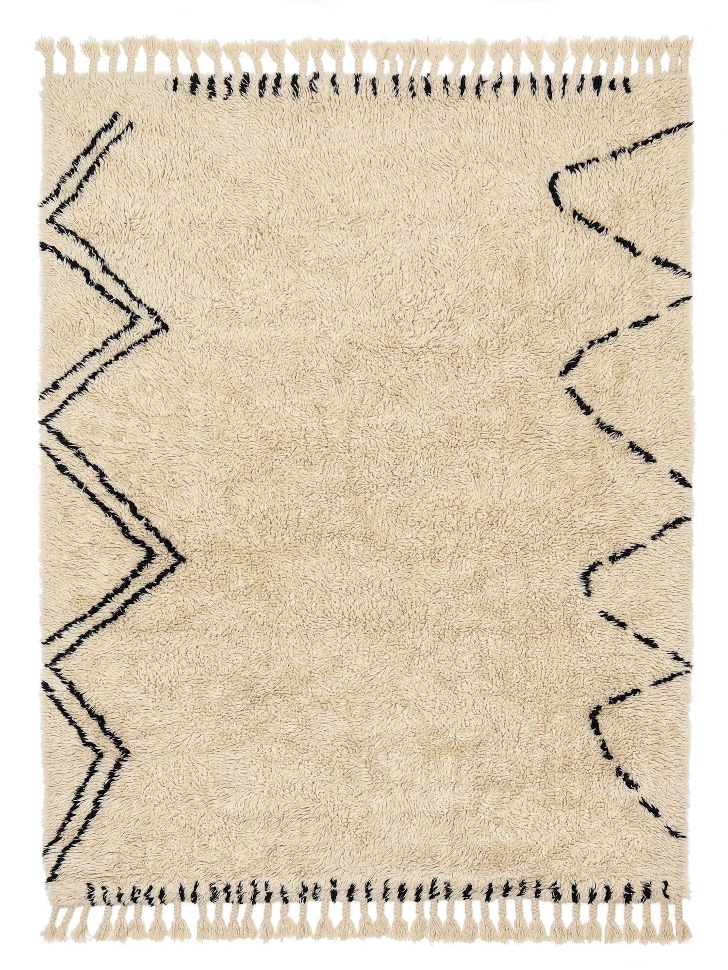 Rifka Matta - Off white / Svart 200x300