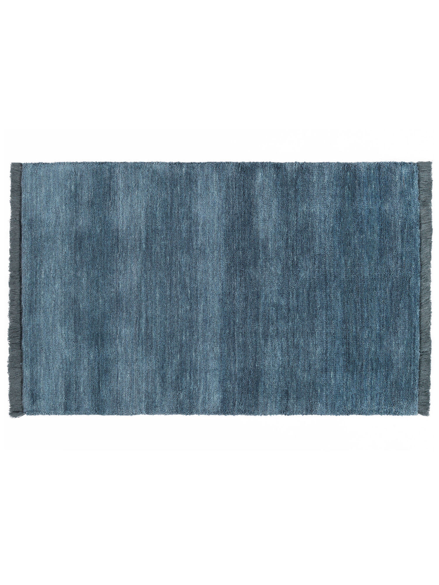 Handloom fringes Fußmatte – Dunkeltürkis 60×90