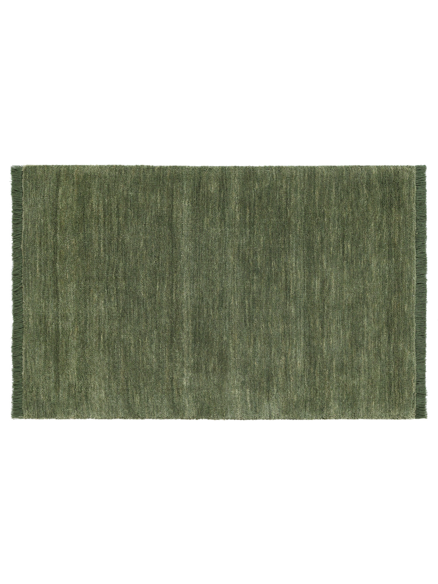Handloom fringes Fußmatte – Waldgrün 60×90