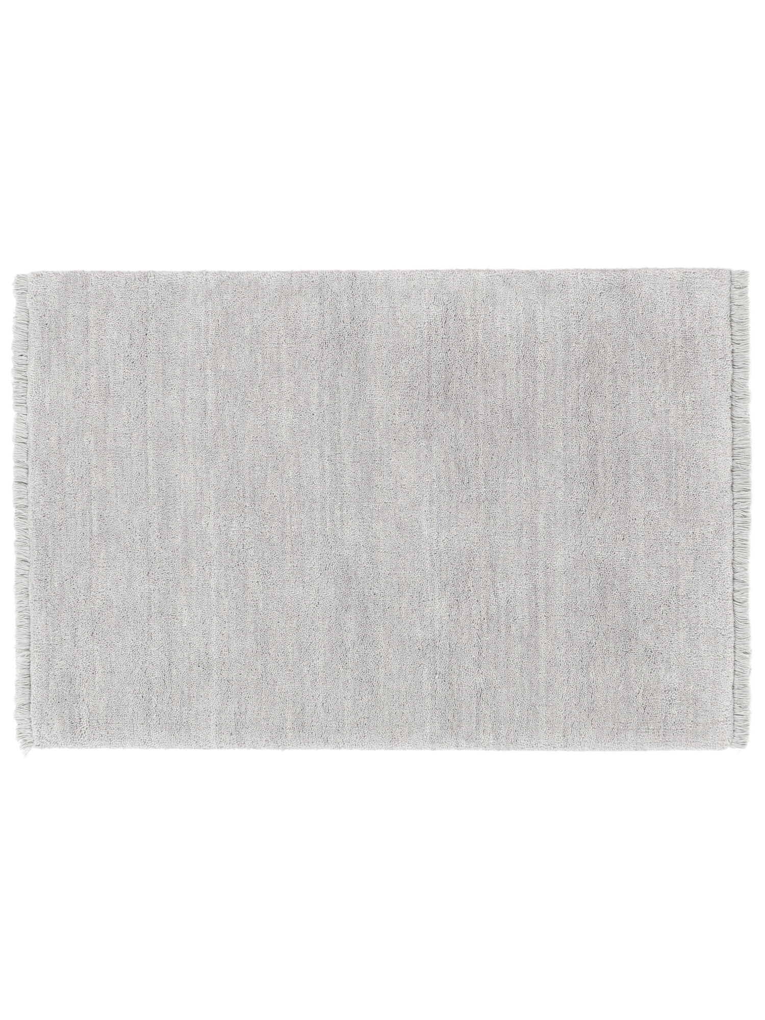 Handloom fringes Fußmatte – Silbergrau 60×90