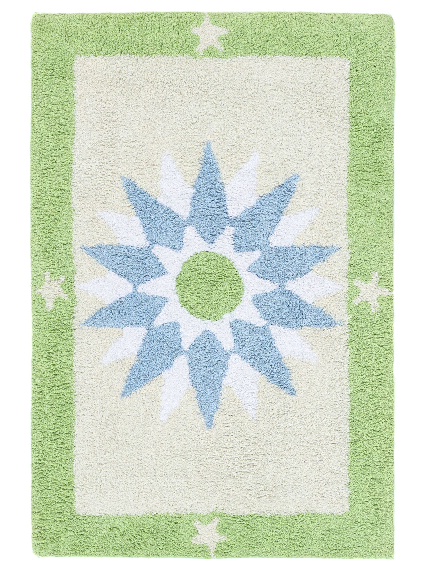 Silia Sun Badrumsmatta - Ljusblå / Grön 60x90