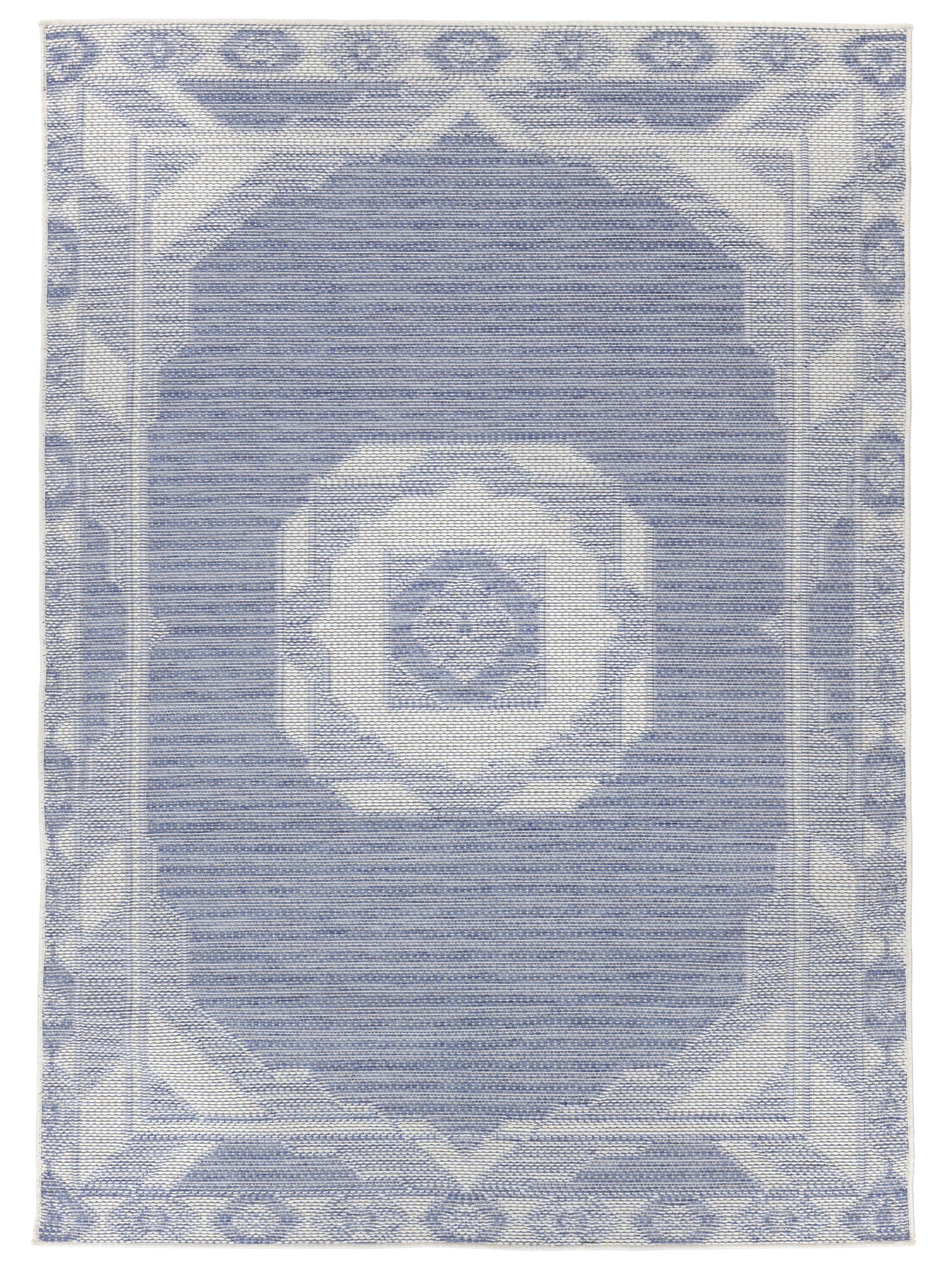 Safi Matta - Blå / Vit 200x300