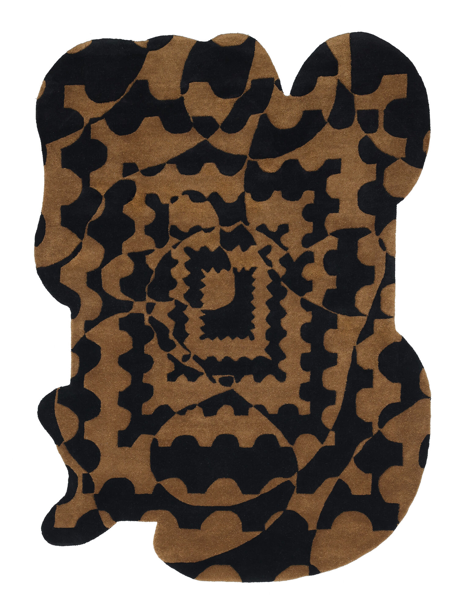 Rythm of the Maze Matta - Svart / Brun 210x300