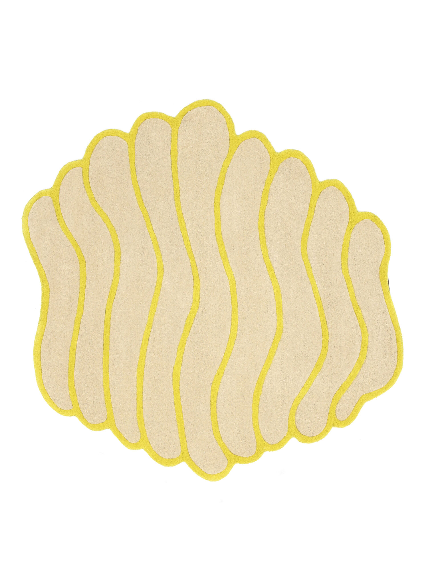 Twirlee Matta - Beige / Gul Ø 200