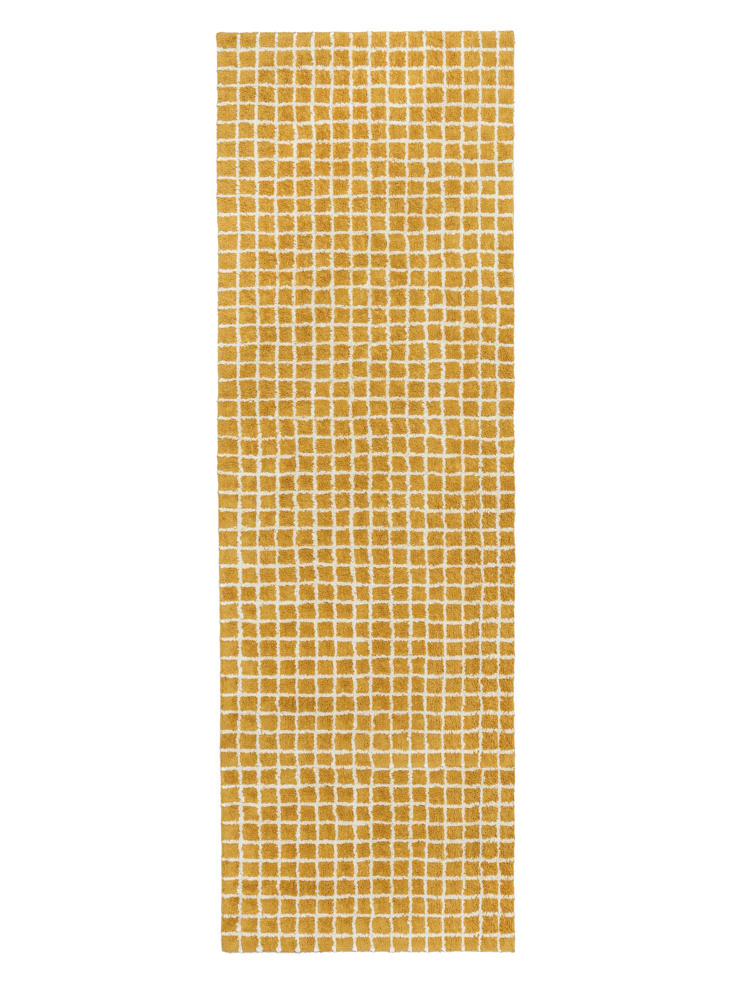 Linn Matta - Gul / Vit 80x250