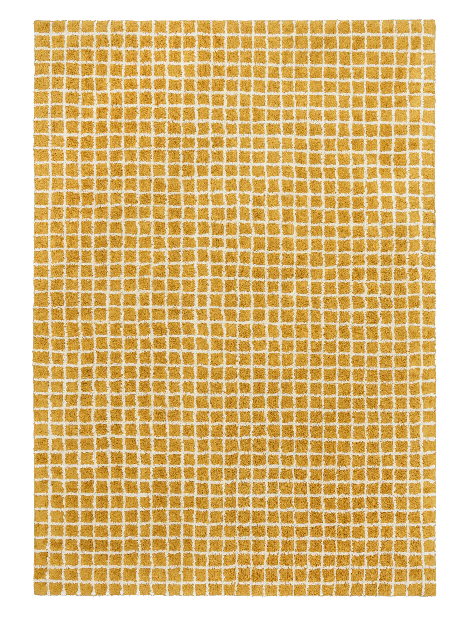 Linn Matta - Gul / Vit 140x200
