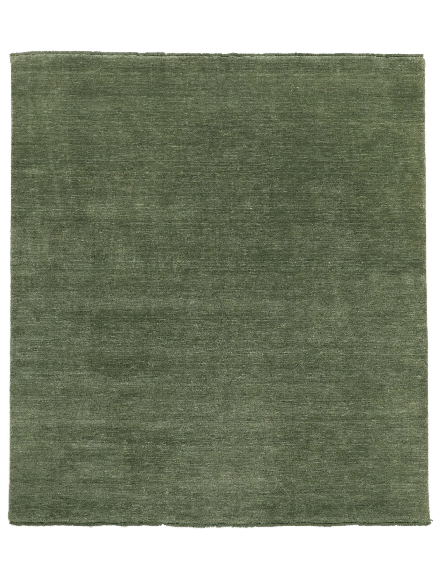 Handloom fringes Matta - Skogsgrön 250x350