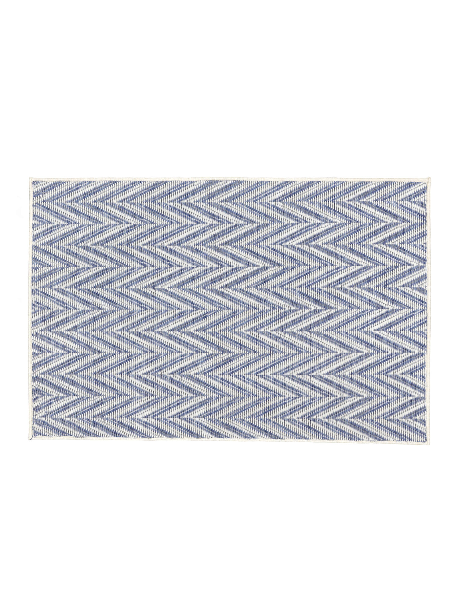 Amalfi Doormat D&ouml;rrmatta - Bl&aring; / Vit 60x90