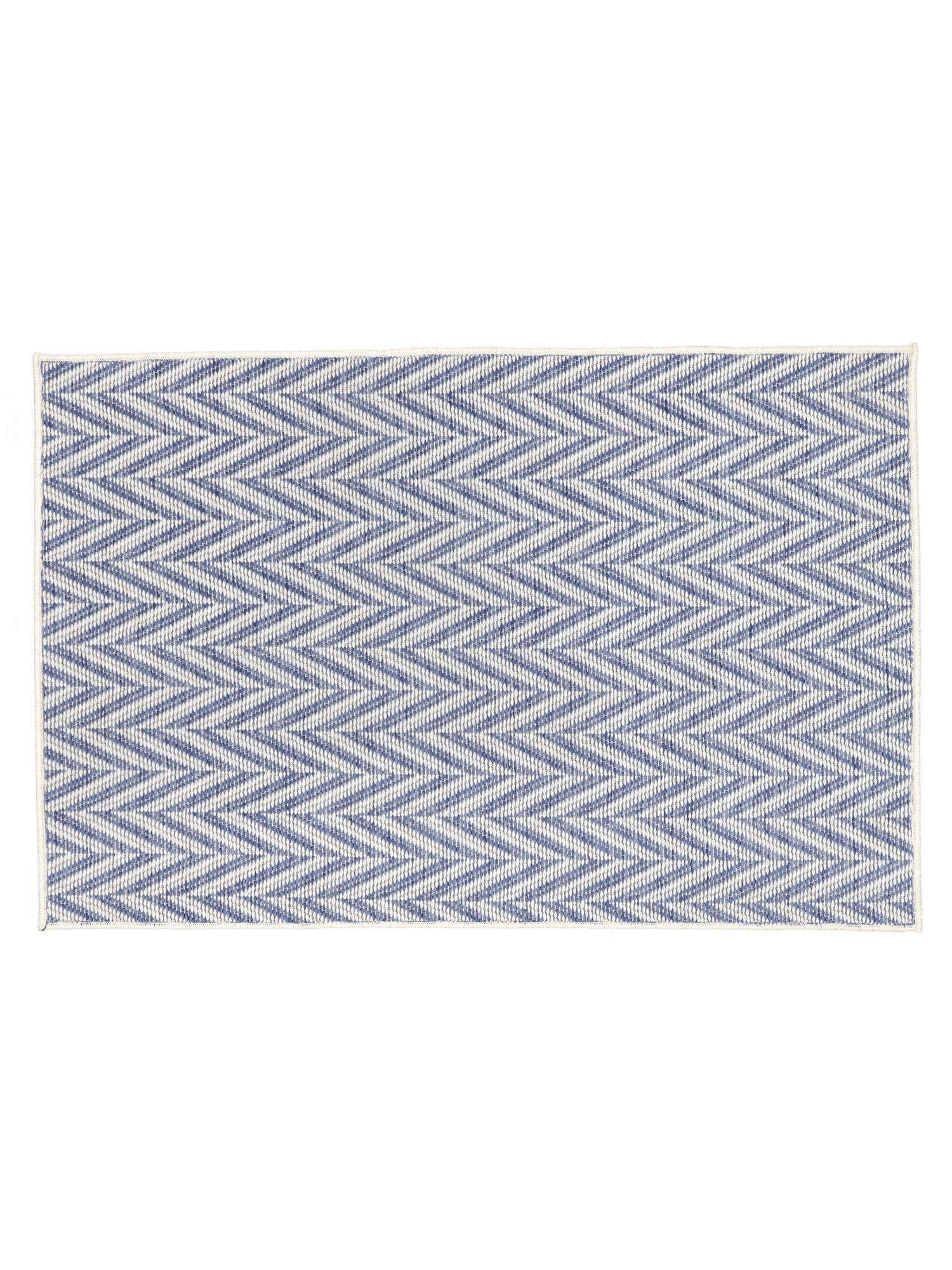 Amalfi Doormat D&ouml;rrmatta - Bl&aring; / Vit 80x120