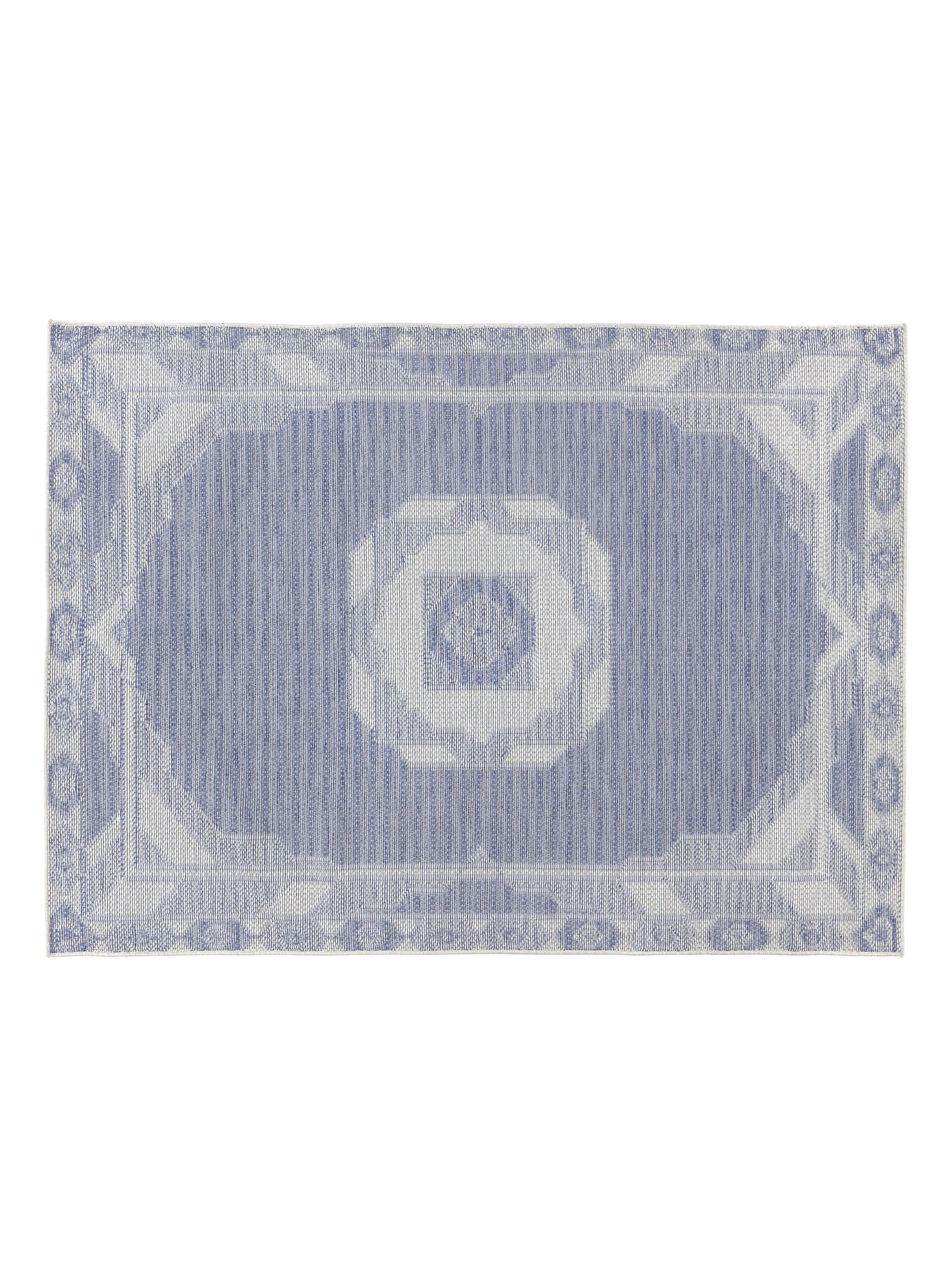 Safi Doormat D&ouml;rrmatta - Bl&aring; / Vit 80x120