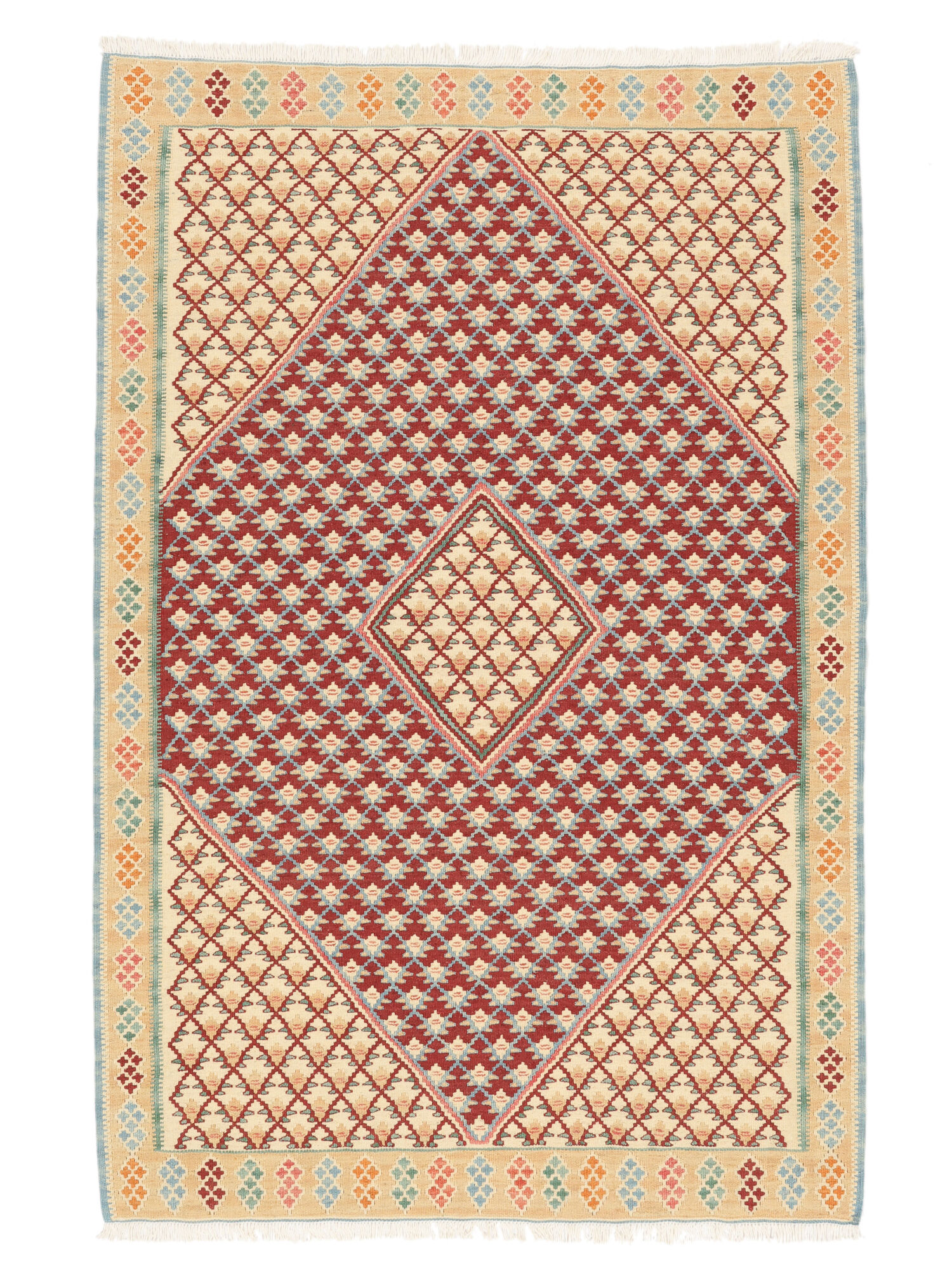 Kelim Senneh Fine Teppich 104×157