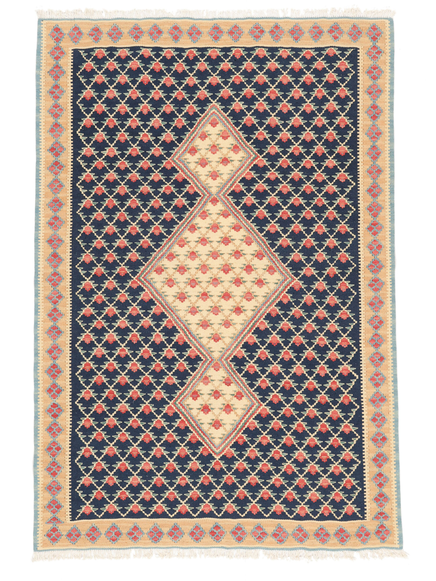 Kelim Senneh Fine Teppich 101×147