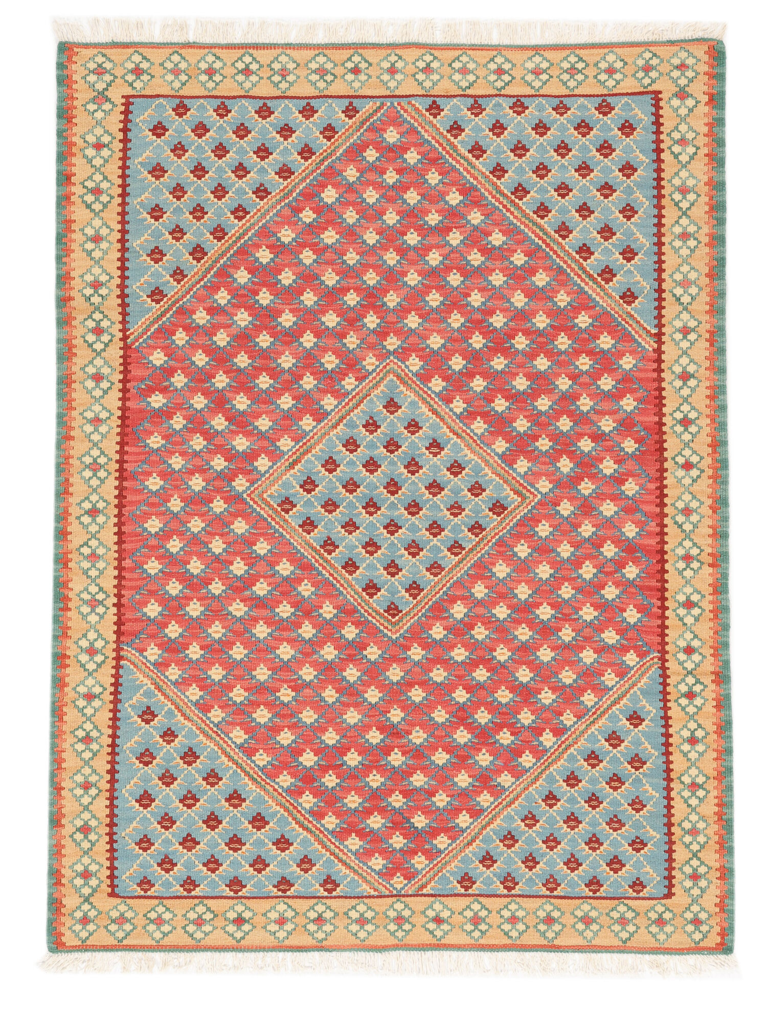 Kelim Senneh Fine Teppich 109×147
