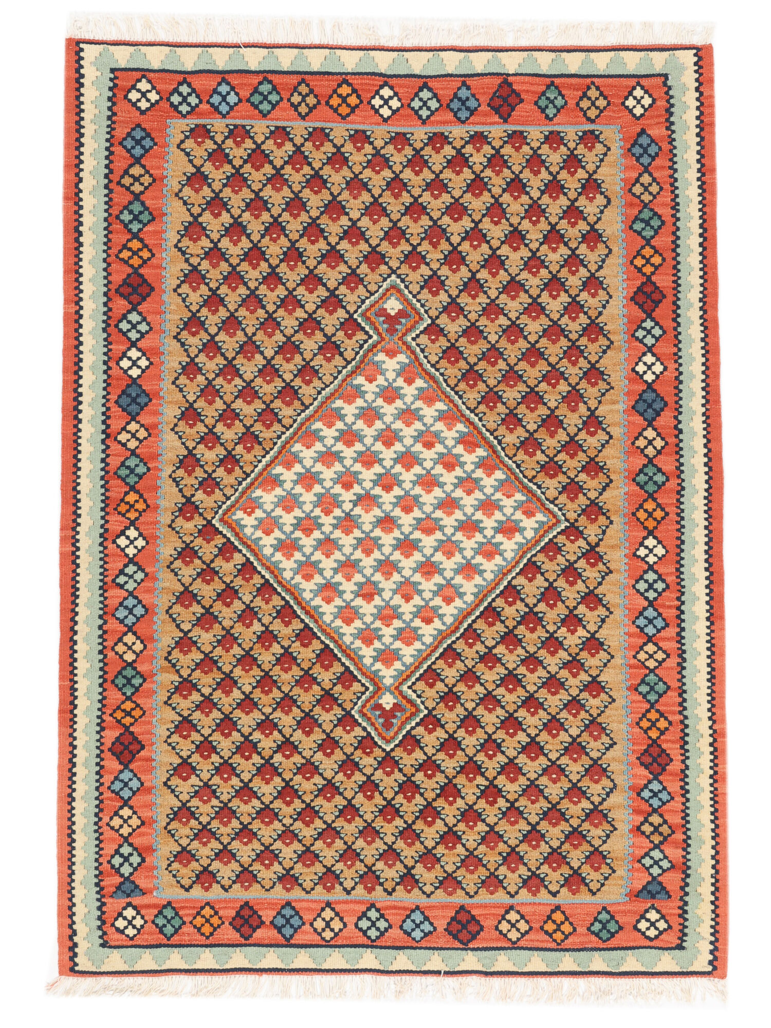 Kelim Senneh Fine Teppich 103×147