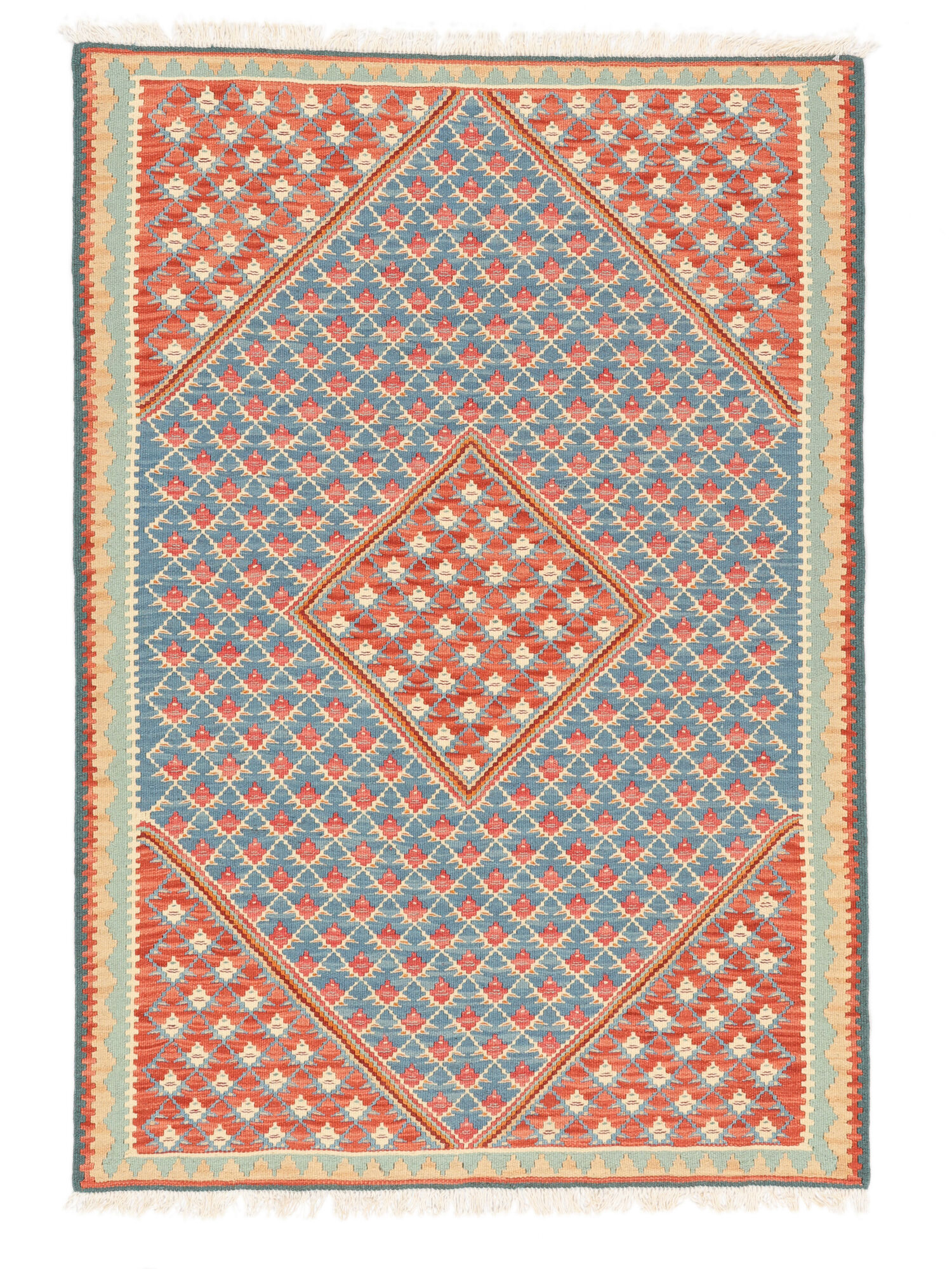 Kelim Senneh Fine Teppich 105×152
