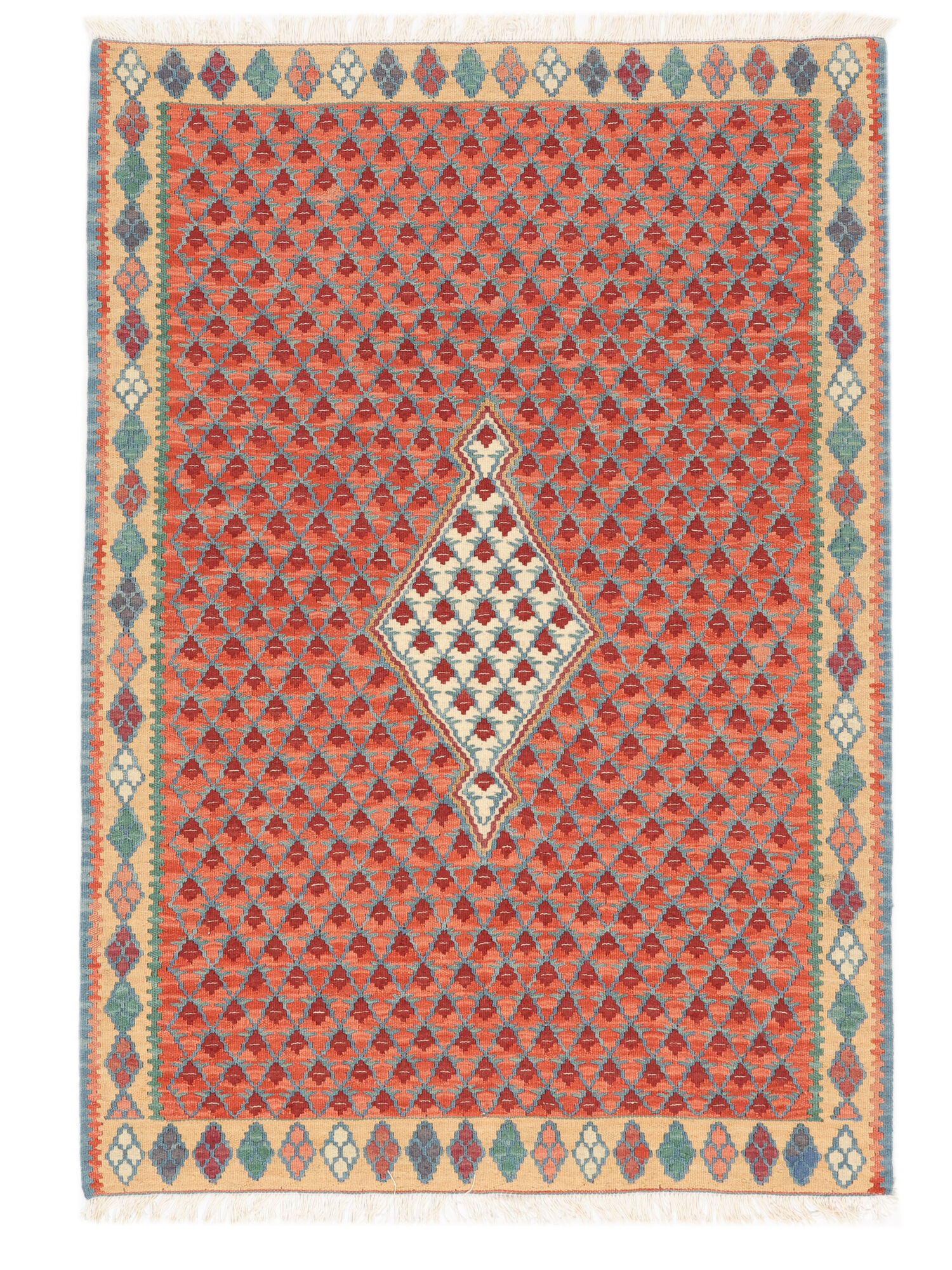 Kelim Senneh Fine Teppich 105×149
