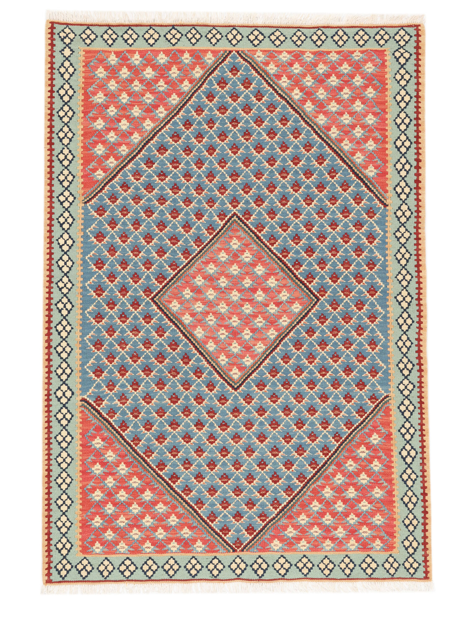 Kelim Senneh Fine Teppich 107×155