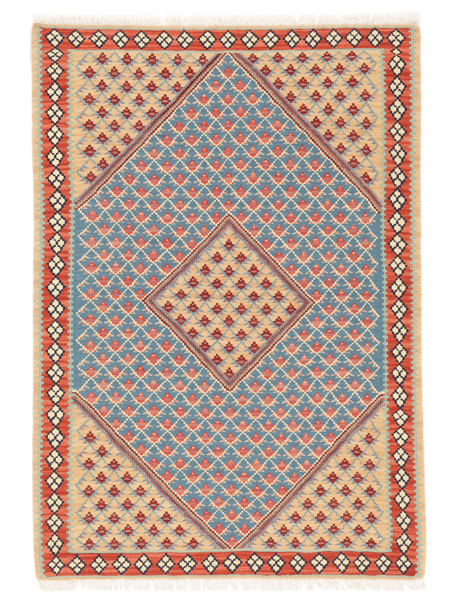 Kelim Senneh Fine Teppich 108×152
