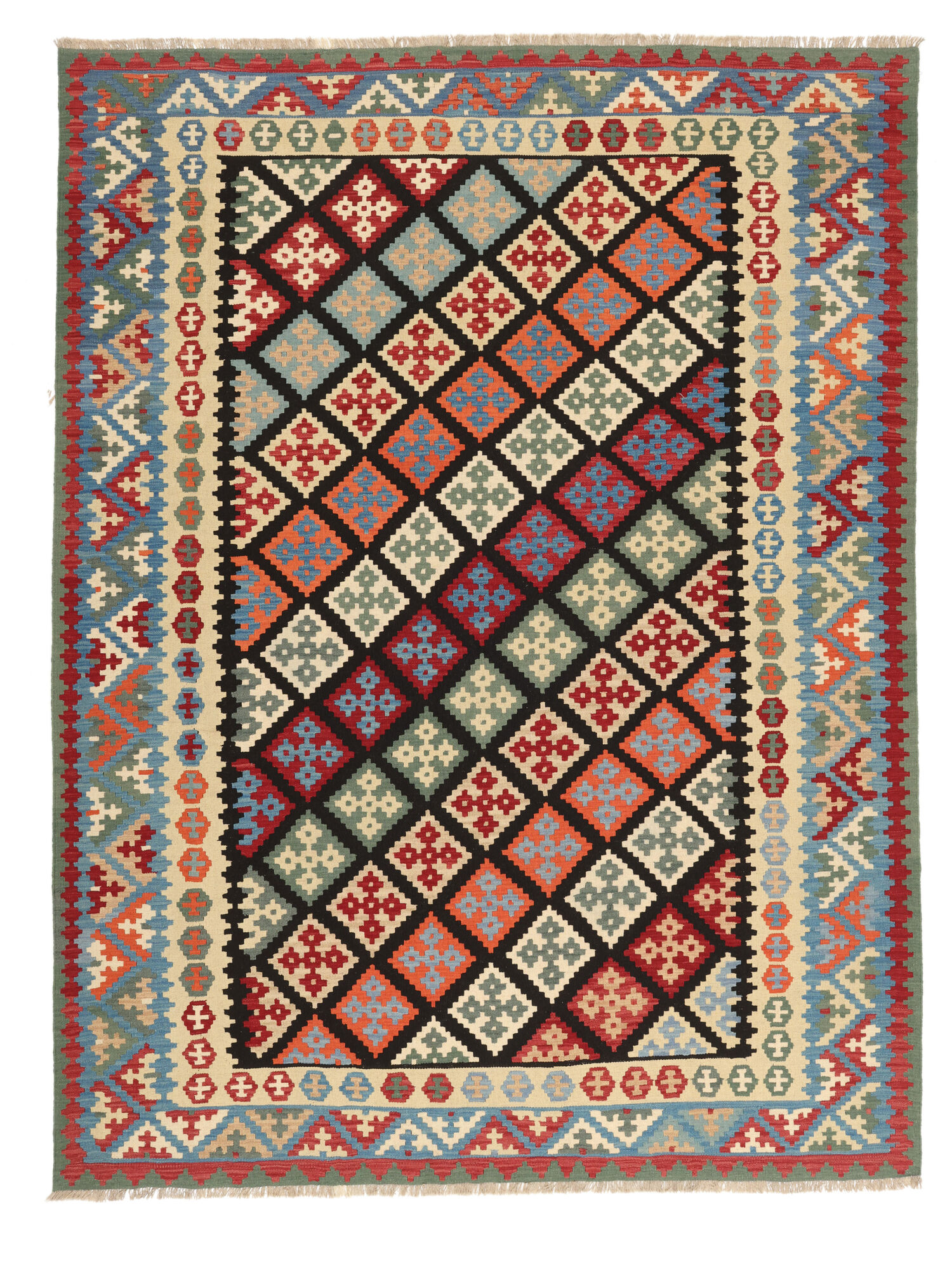 Kelim Ghashghai Teppich 262×345
